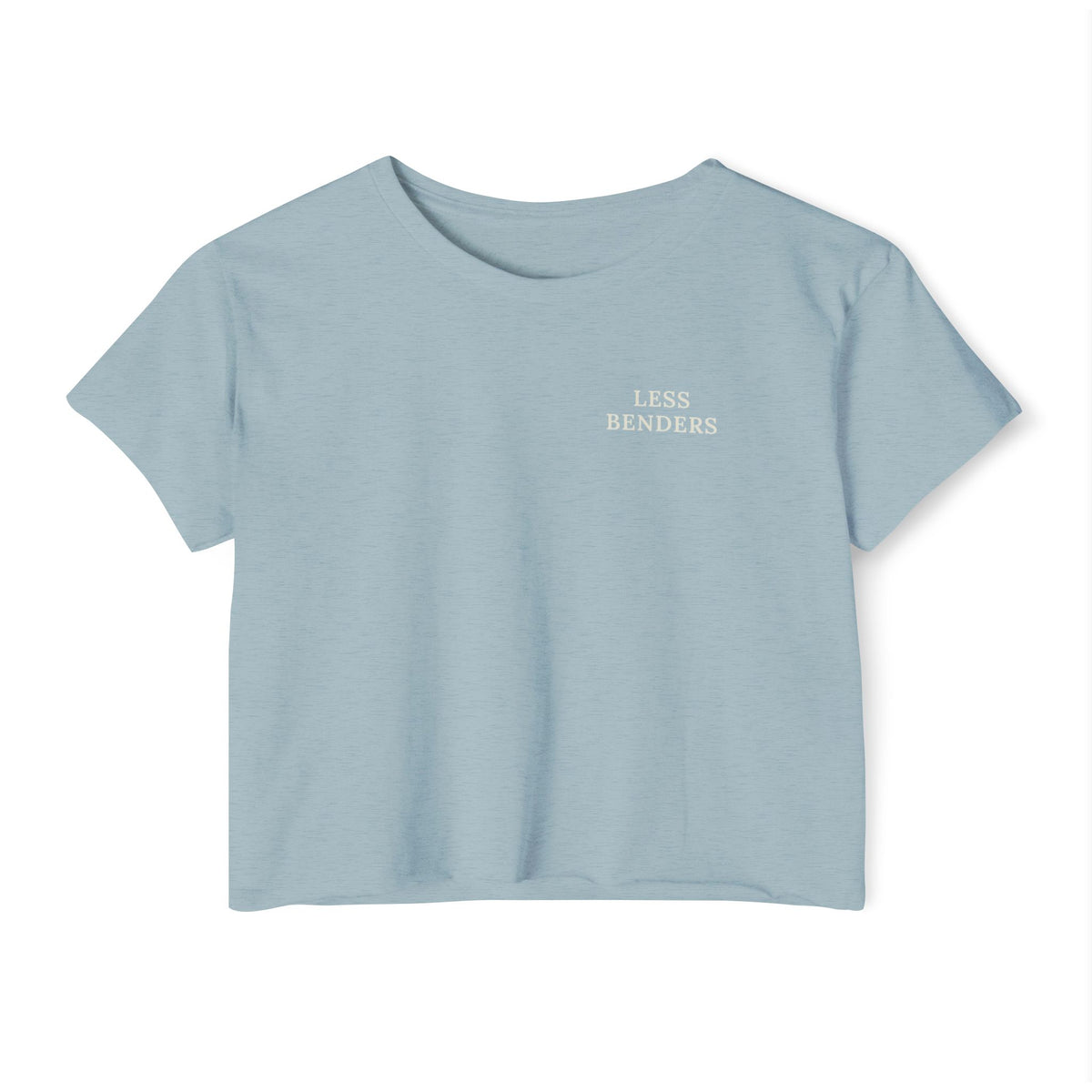 LESS BENDERS MORE FUN Front Print | Women's Festival Crop Top - Made For the Terminally Conscious