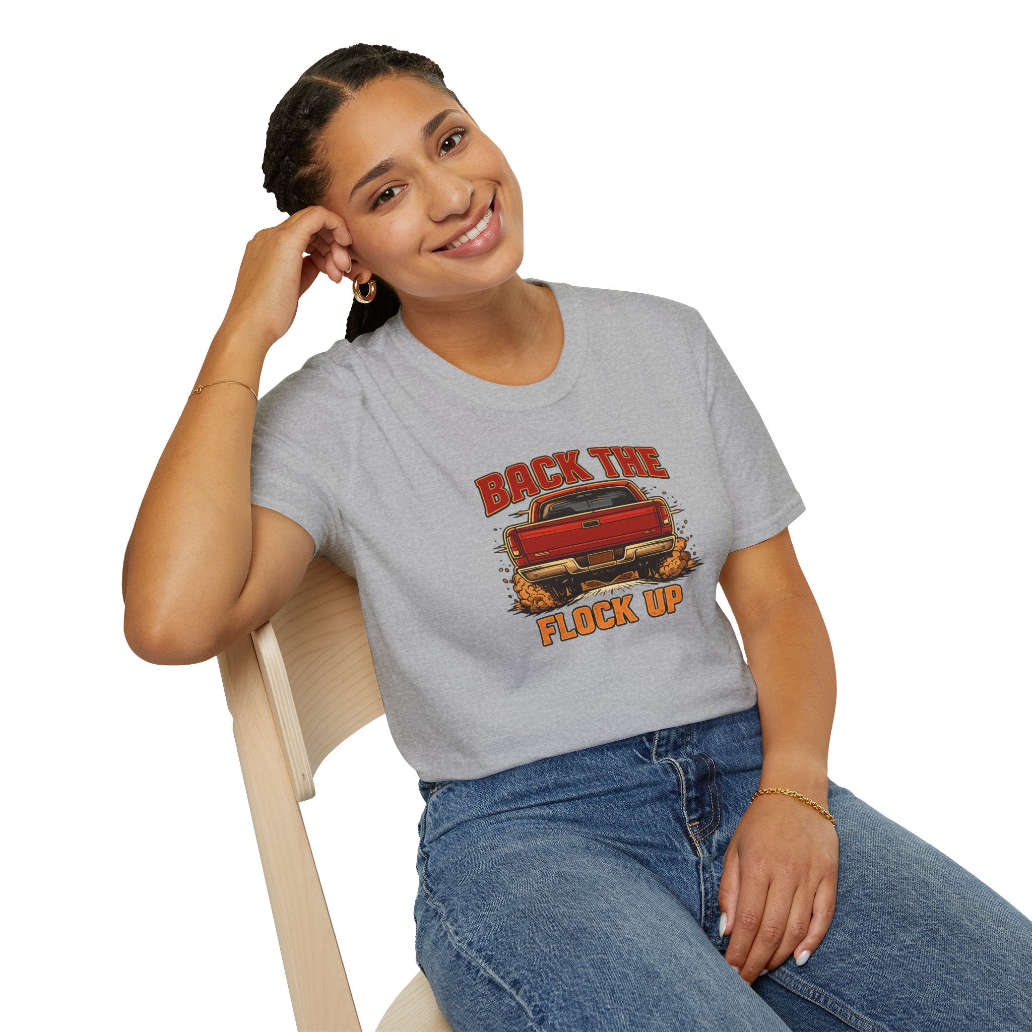 Back the Flock Up Truck T-Shirt — Anti-Surveillance Protest T-Shirt