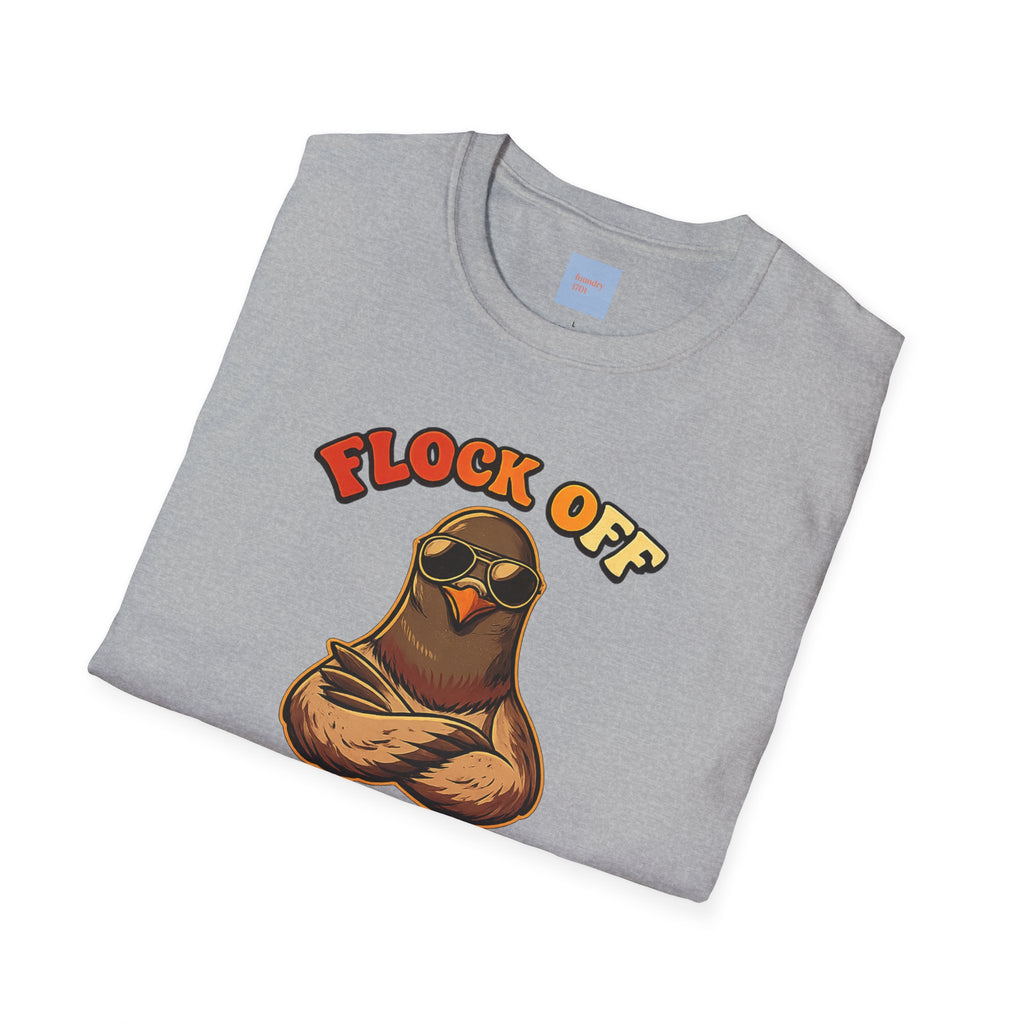 Flock Off — Retro Lettering Anti-Flock Bird Graphic T-Shirt