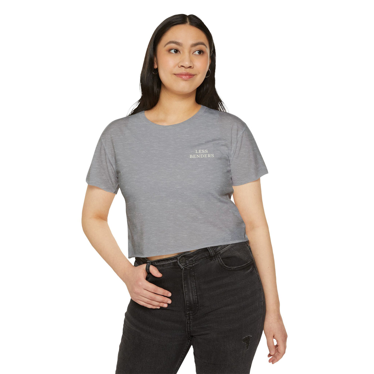 LESS BENDERS MORE FUN FRONT/BACK PRINT | Women's Festival Crop Top - Made For the Terminally Conscious