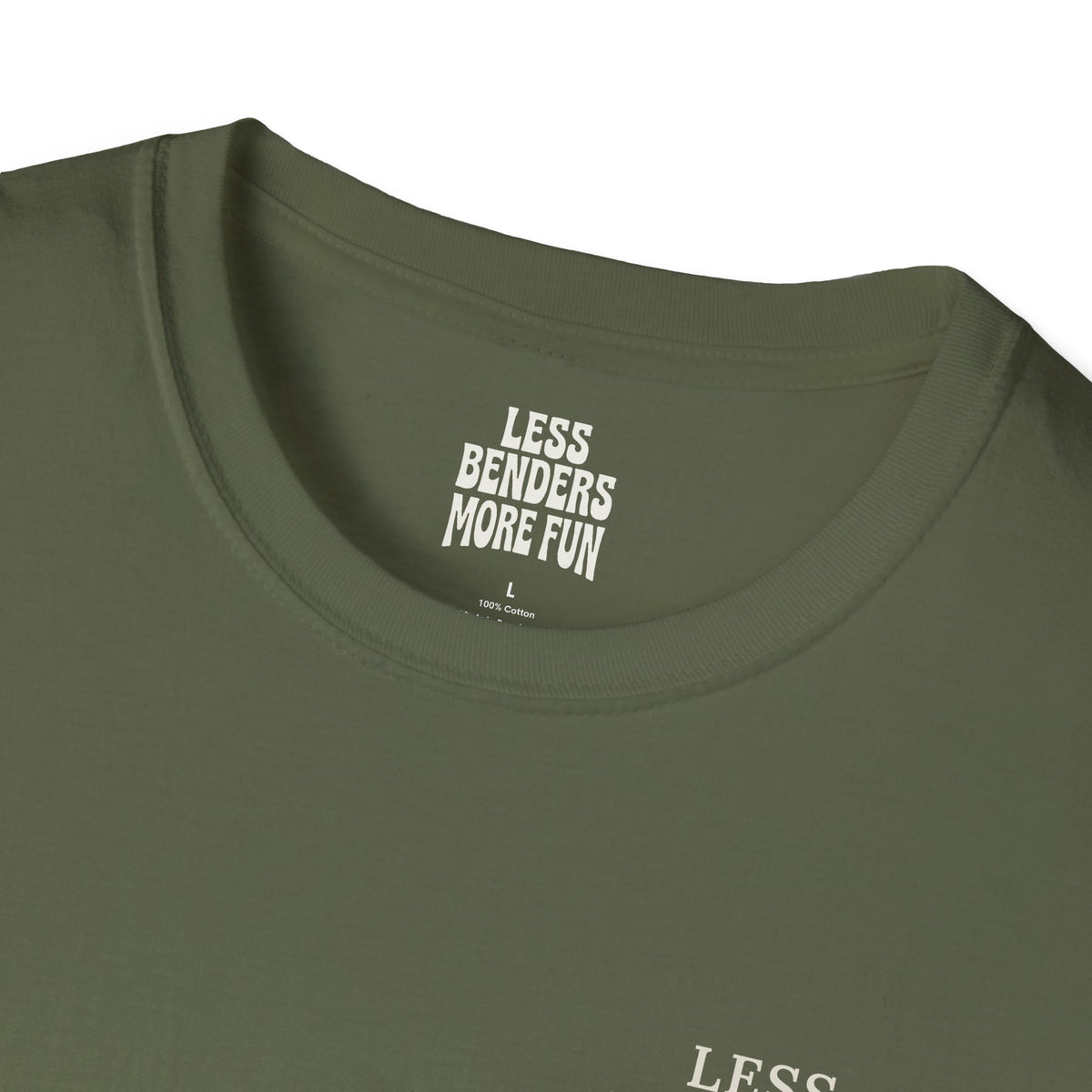 LESS BENDERS MORE FUN Front/Back Print Retro Smiley T-Shirt | Made For the Terminally Conscious