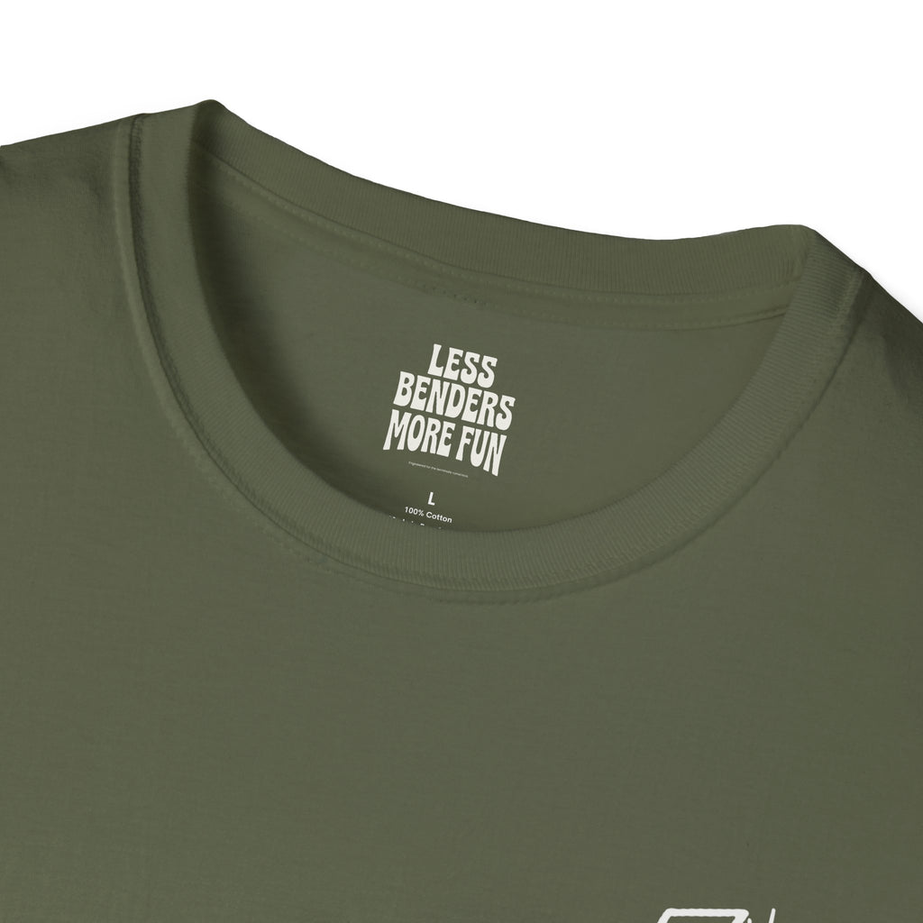 LESS BENDERS MORE FUN - Front Print Graphic T-Shirt - Made For the Terminally Conscious