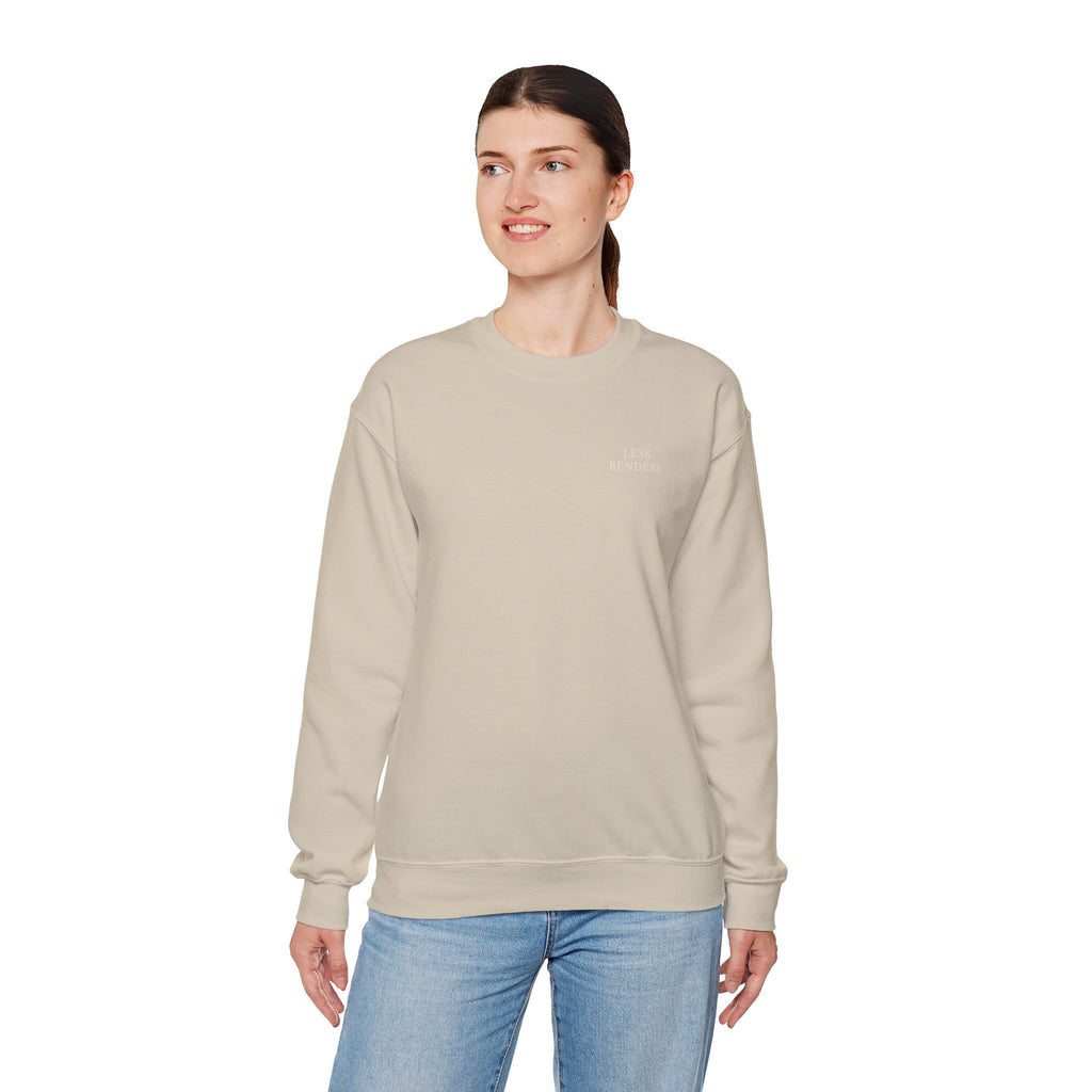 LESS BENDERS MORE FUN Crewneck Sweatshirt - Made For the Terminally Conscious | Front Only