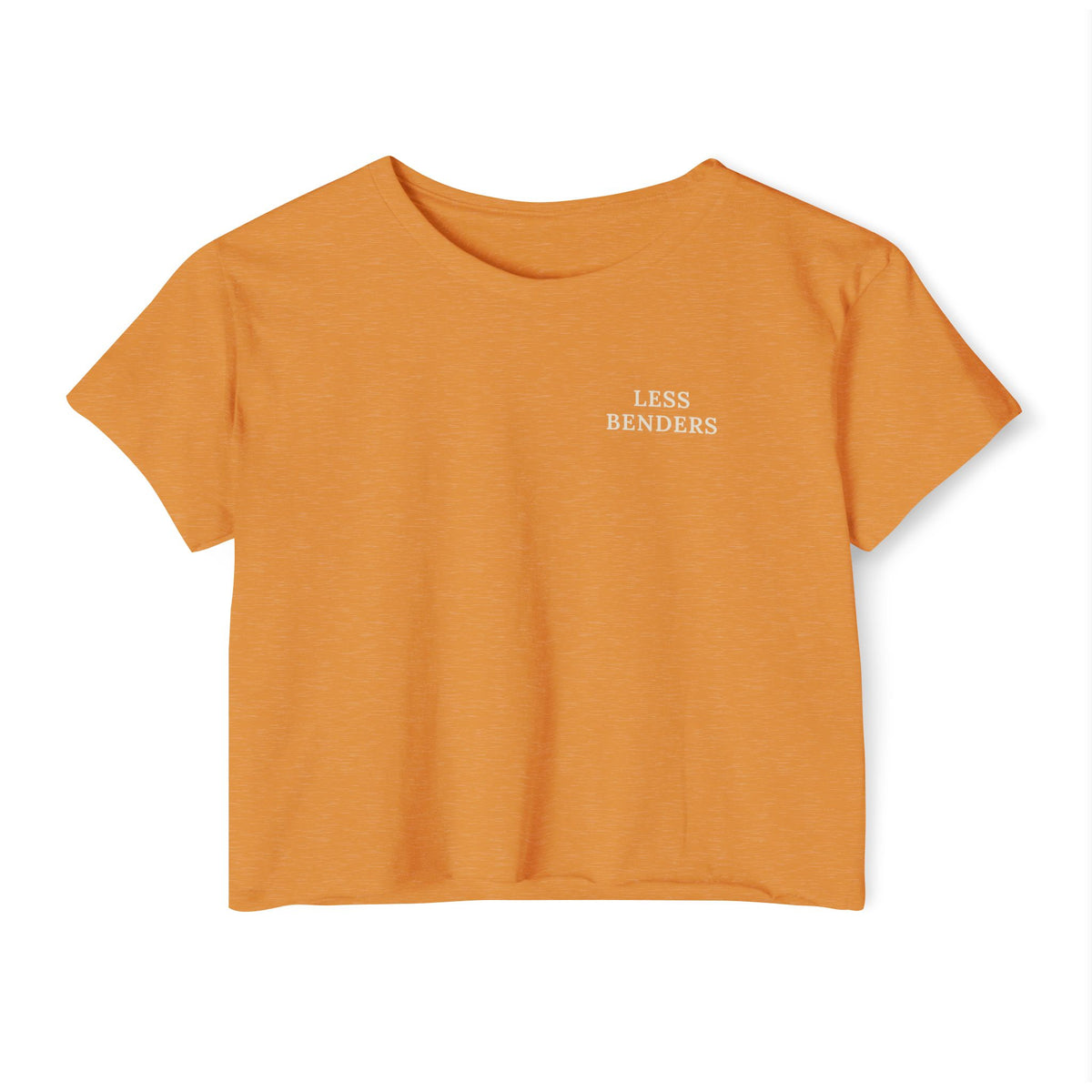 LESS BENDERS MORE FUN Front Print | Women's Festival Crop Top - Made For the Terminally Conscious