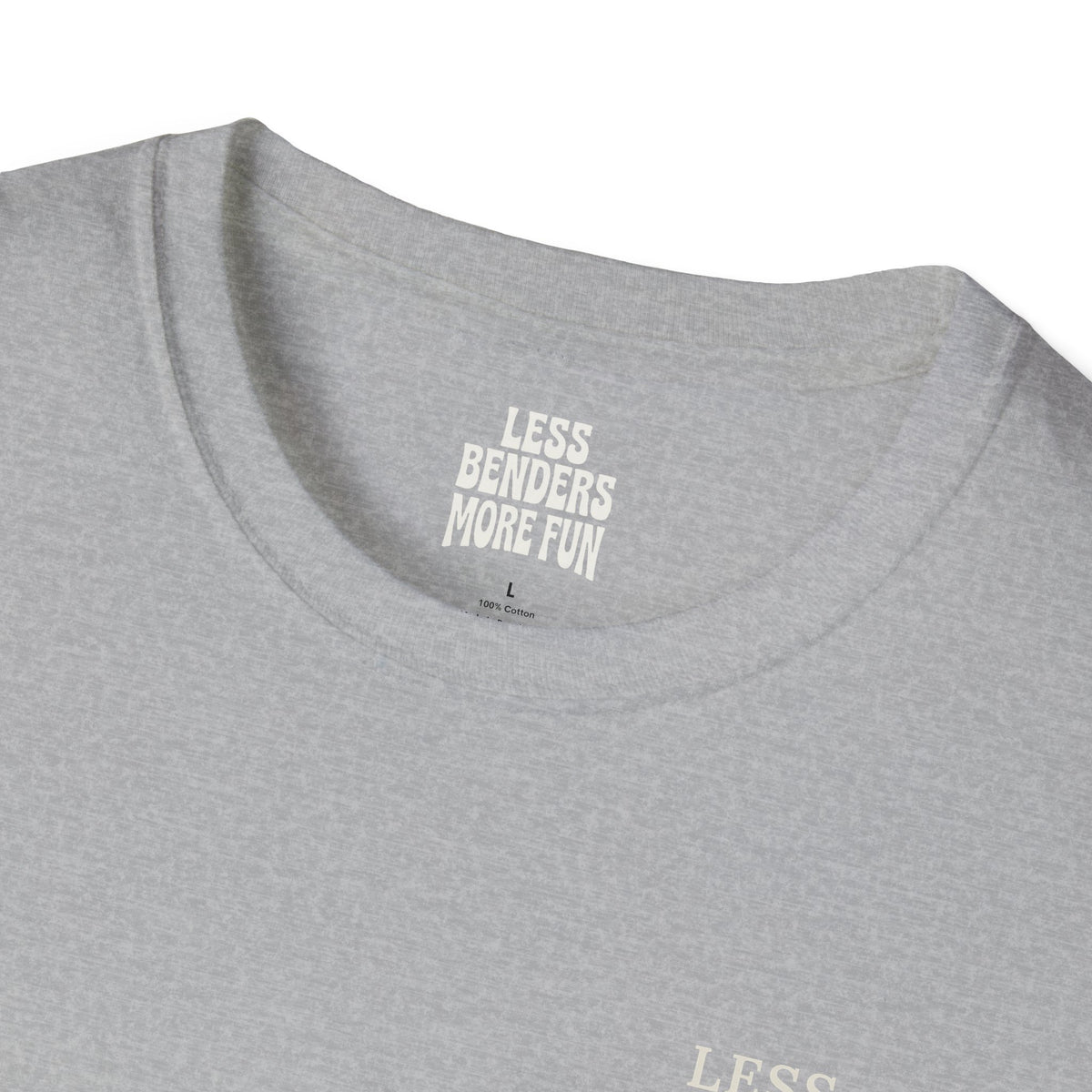 LESS BENDERS MORE FUN Front/Back Print Retro Smiley T-Shirt | Made For the Terminally Conscious