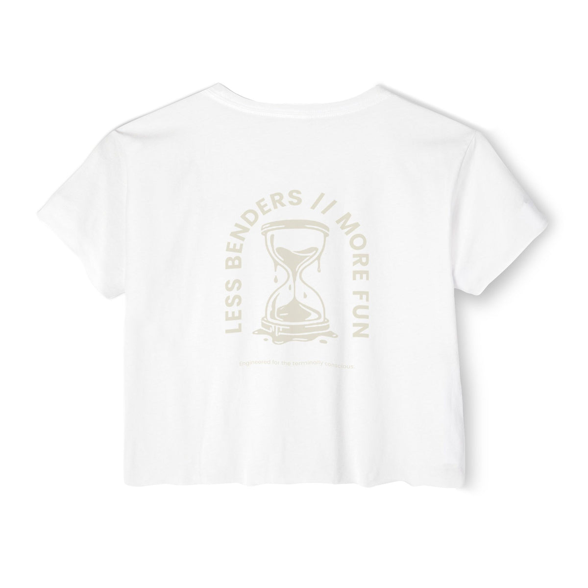 LESS BENDERS MORE FUN FRONT/BACK PRINT | Women's Festival Crop Top - Made For the Terminally Conscious