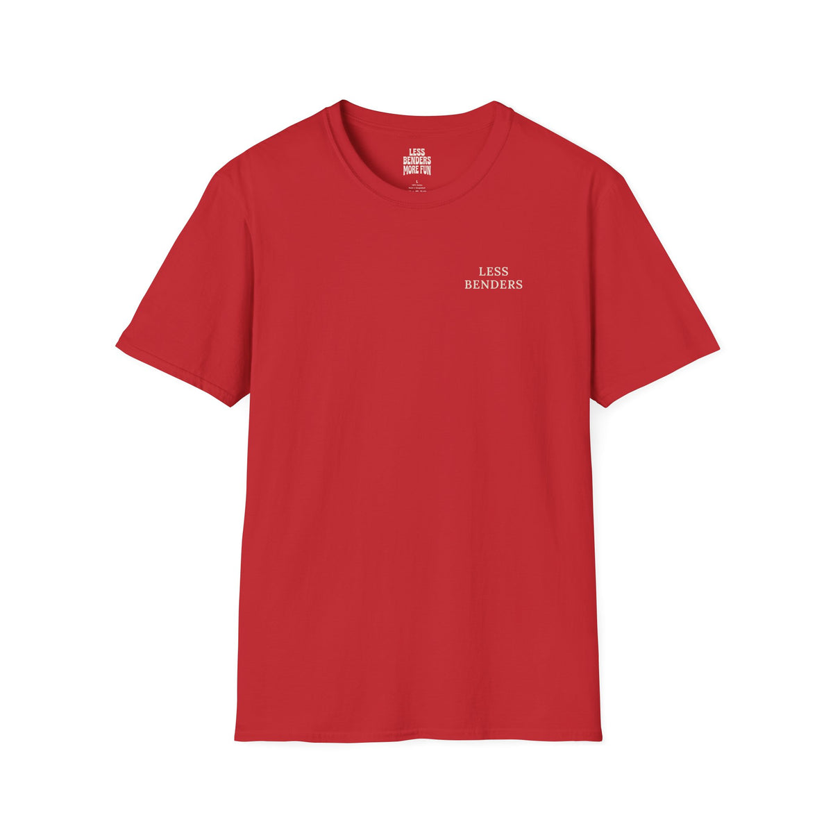 LESS BENDERS MORE FUN Front/Back Print Retro Colorful Graphic T-Shirt - Made For the Terminally Conscious