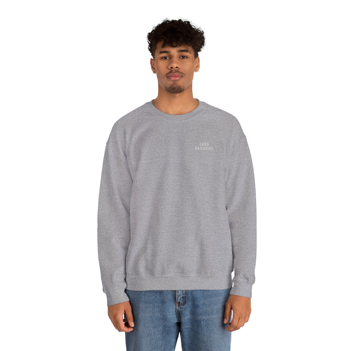 LESS BENDERS MORE FUN Crewneck Sweatshirt - Made For the Terminally Conscious | Front Only