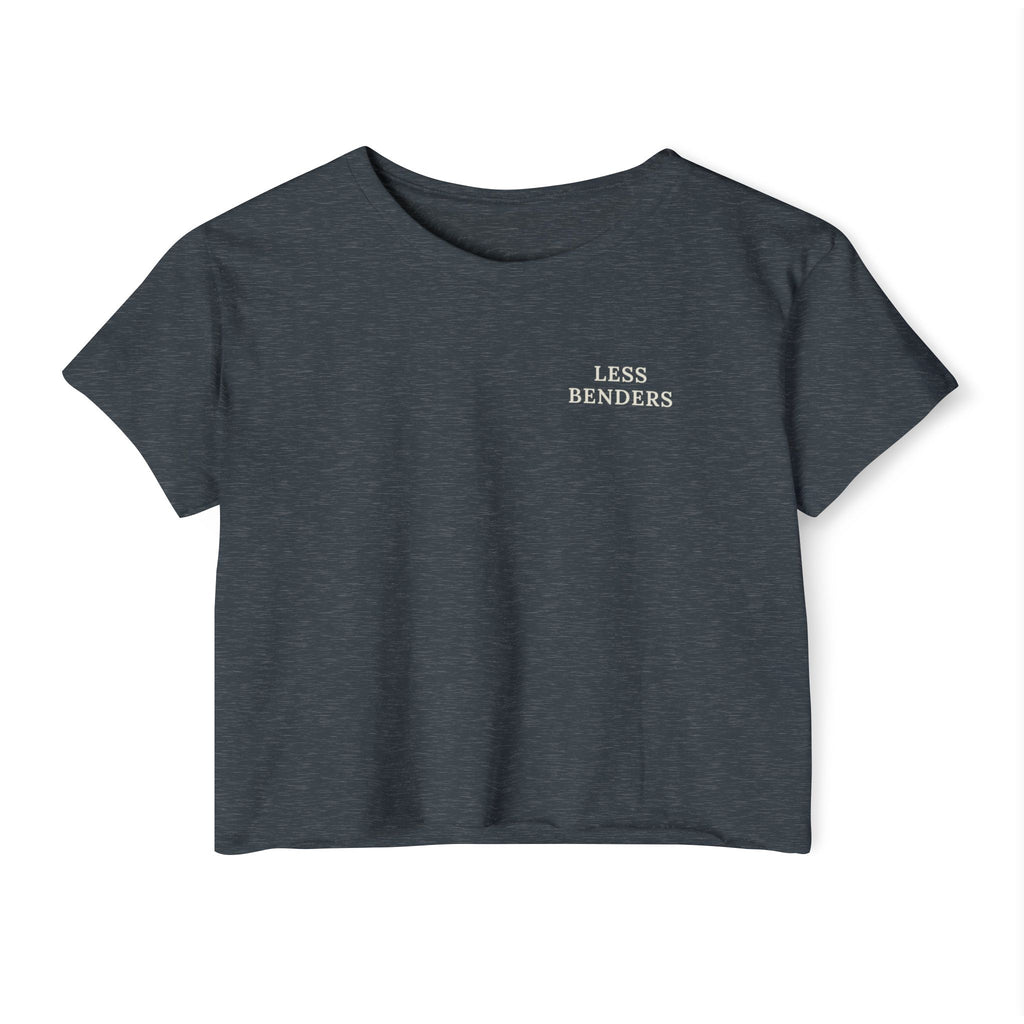 LESS BENDERS MORE FUN Front Print | Women's Festival Crop Top - Made For the Terminally Conscious
