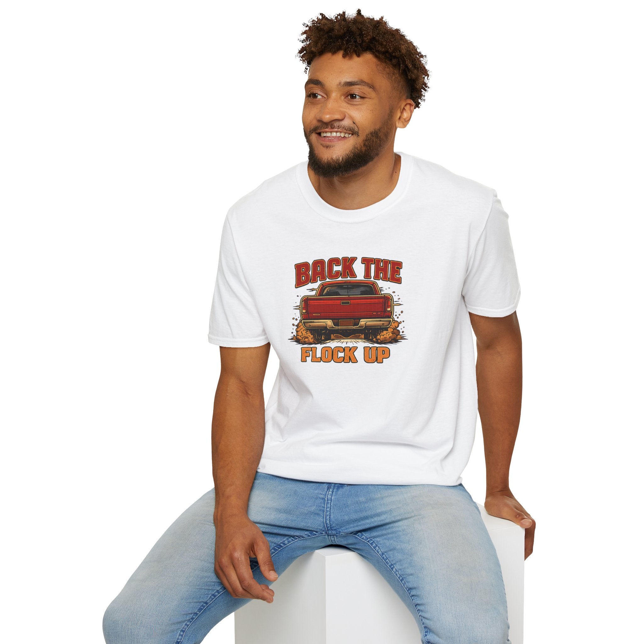 Back the Flock Up Truck T-Shirt — Anti-Surveillance Protest T-Shirt
