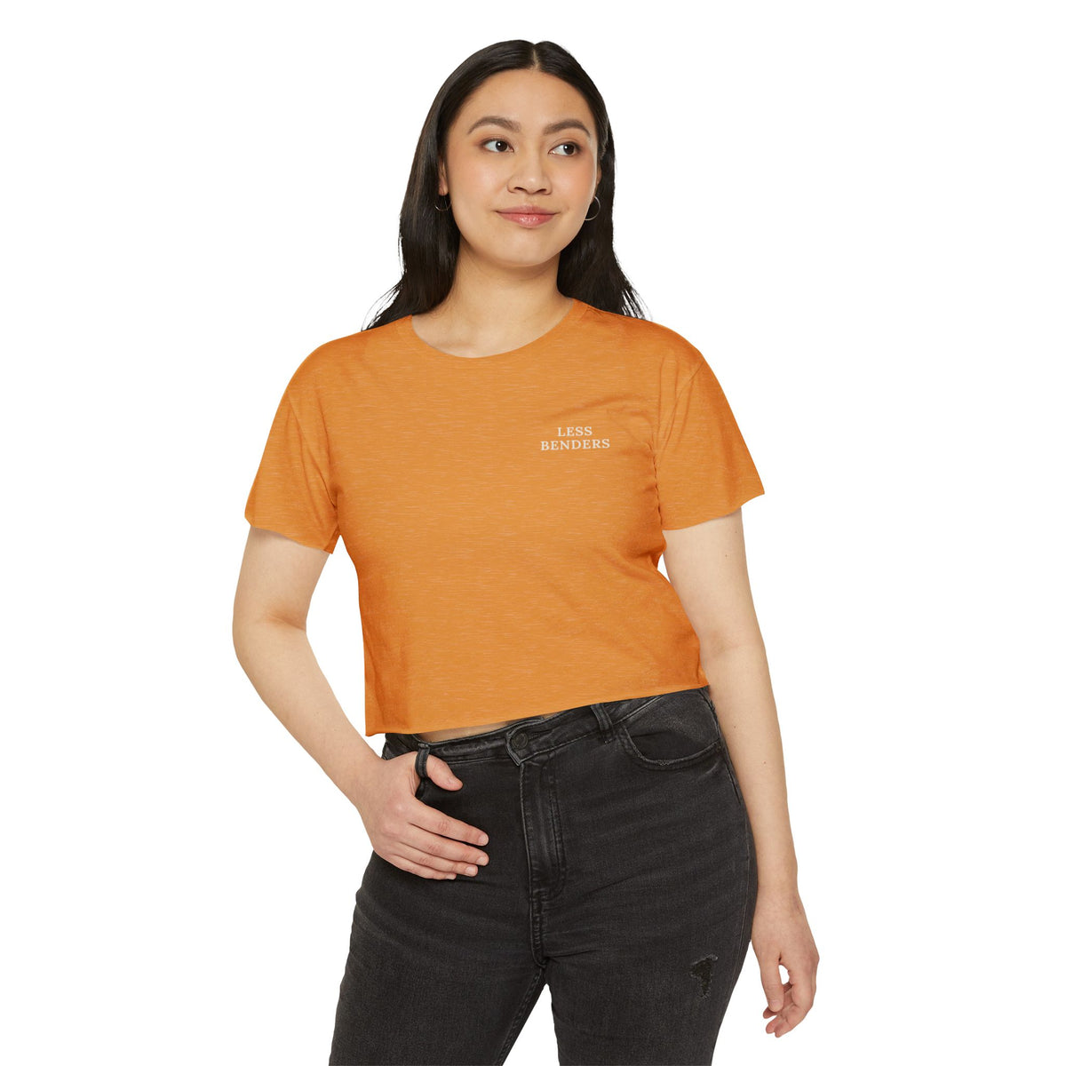 LESS BENDERS MORE FUN FRONT/BACK PRINT | Women's Festival Crop Top - Made For the Terminally Conscious