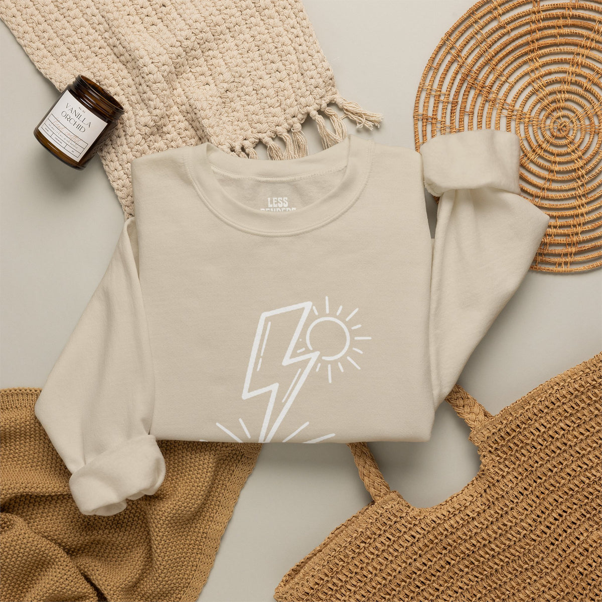 LESS BENDERS MORE FUN FRONT/Back Print Crewneck Sweatshirt - Made For the Terminally Conscious
