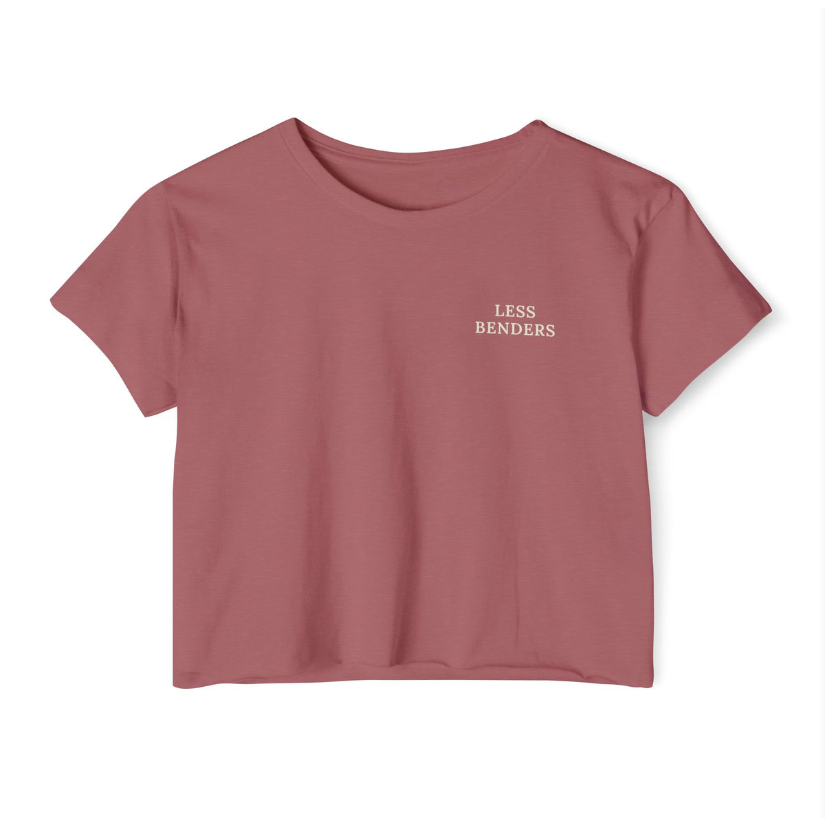 LESS BENDERS MORE FUN FRONT/BACK PRINT | Women's Festival Crop Top - Made For the Terminally Conscious