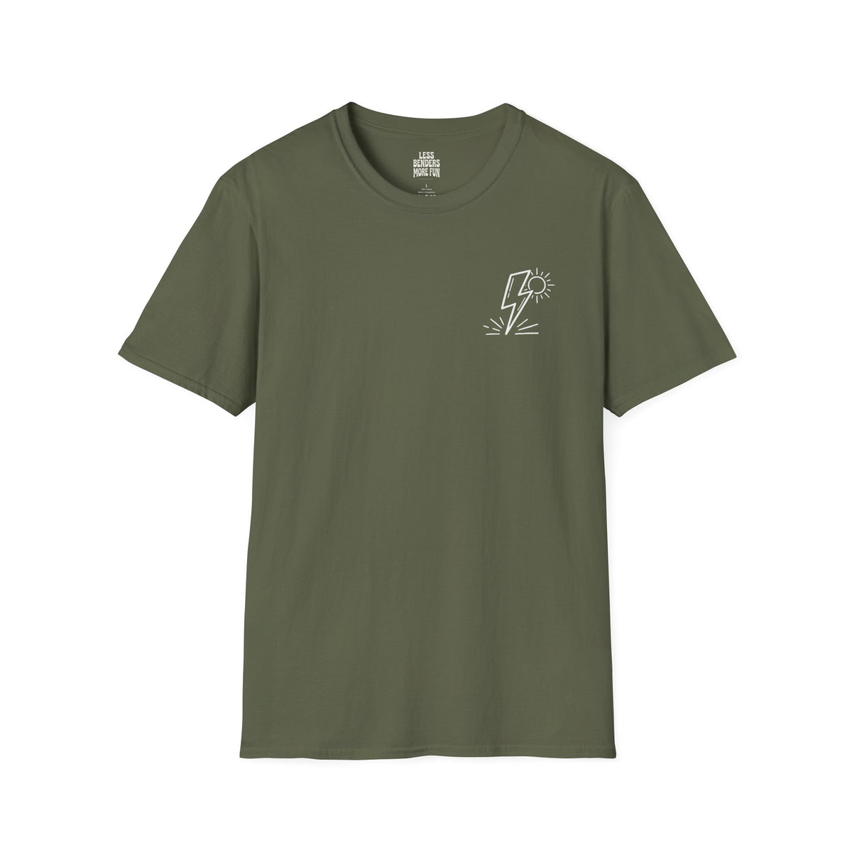 LESS BENDERS MORE FUN - Front Print Graphic T-Shirt - Made For the Terminally Conscious