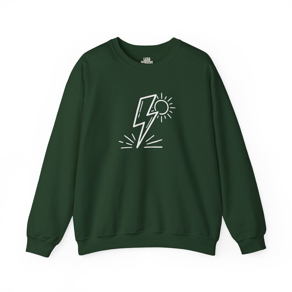 LESS BENDERS MORE FUN FRONT/Back Print Crewneck Sweatshirt - Made For the Terminally Conscious
