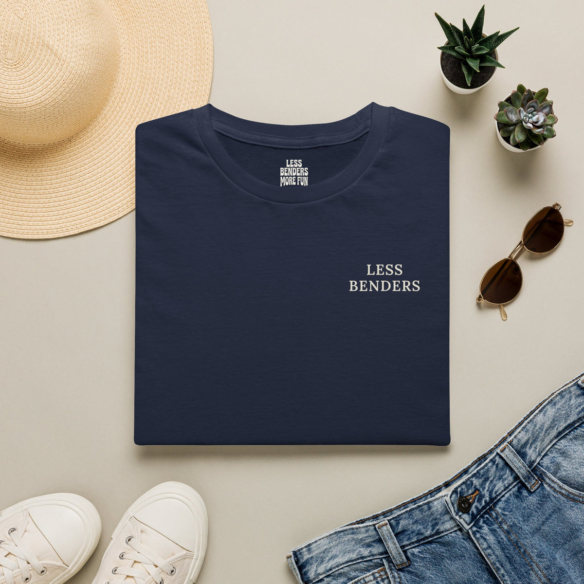 LESS BENDERS MORE FUN FRONT/BACK PRINT Graphic T-Shirt - Made For the Terminally Conscious