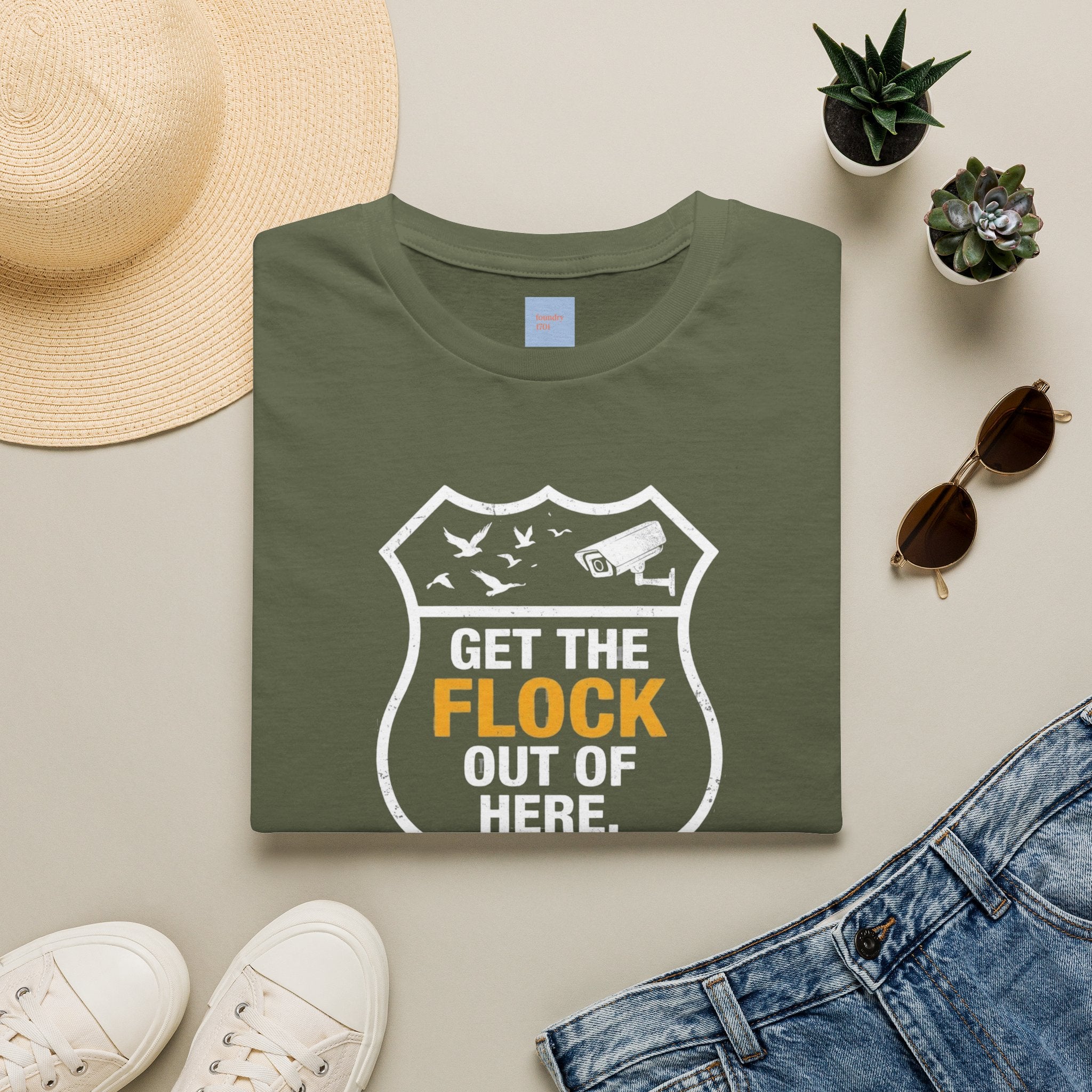 Get the Flock Out of Here T-Shirt — Funny Anti-Flock Protest Shirt