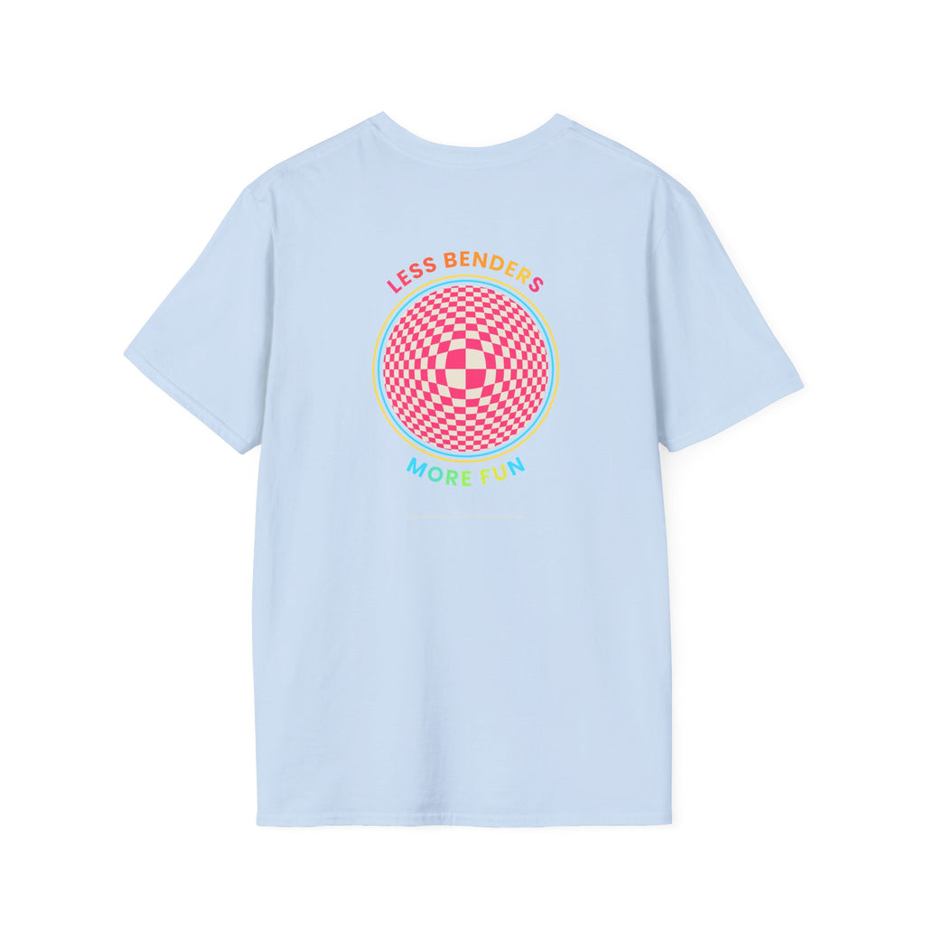 LESS BENDERS MORE FUN Front/Back Print Retro T-Shirt | Made For the Terminally Conscious