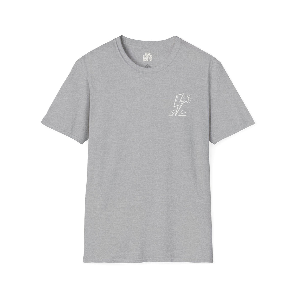 LESS BENDERS MORE FUN - Front Print Graphic T-Shirt - Made For the Terminally Conscious