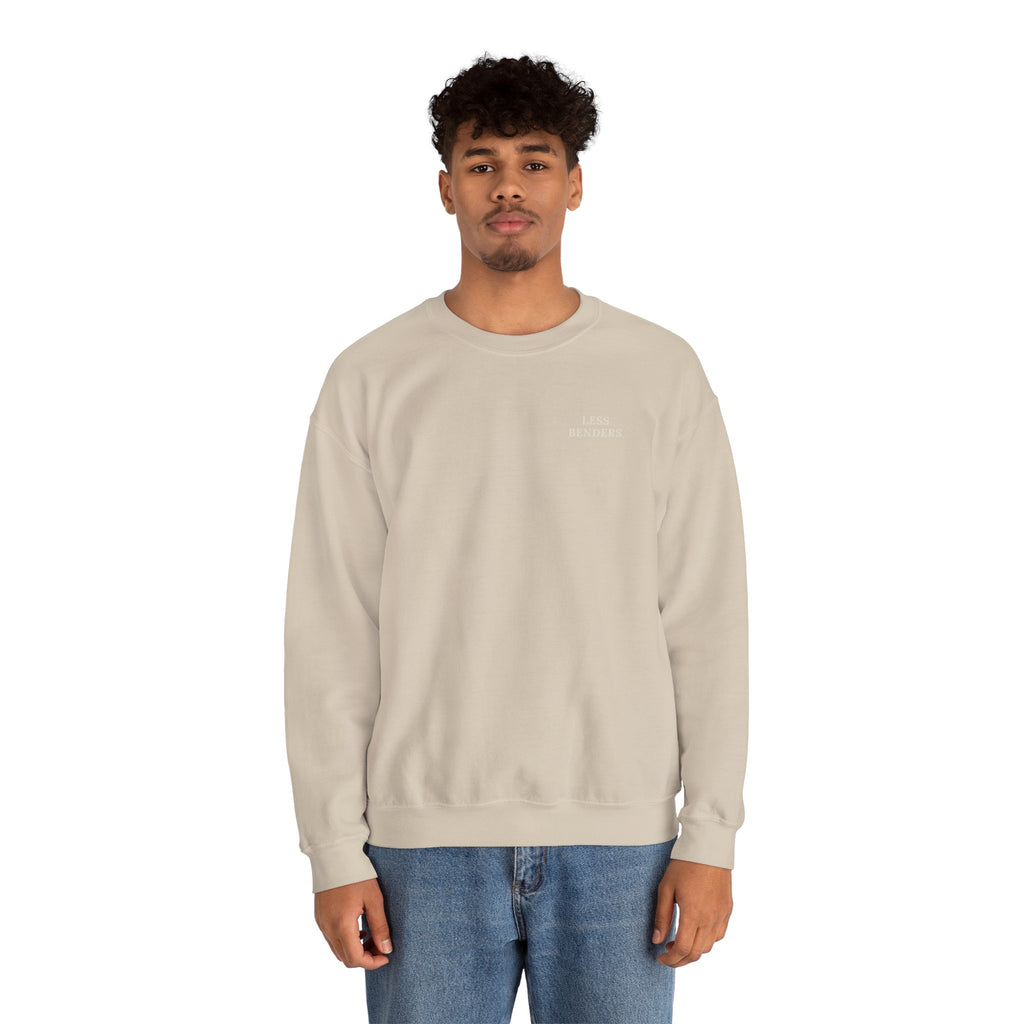 LESS BENDERS MORE FUN Crewneck Sweatshirt - Made For the Terminally Conscious | Front Only