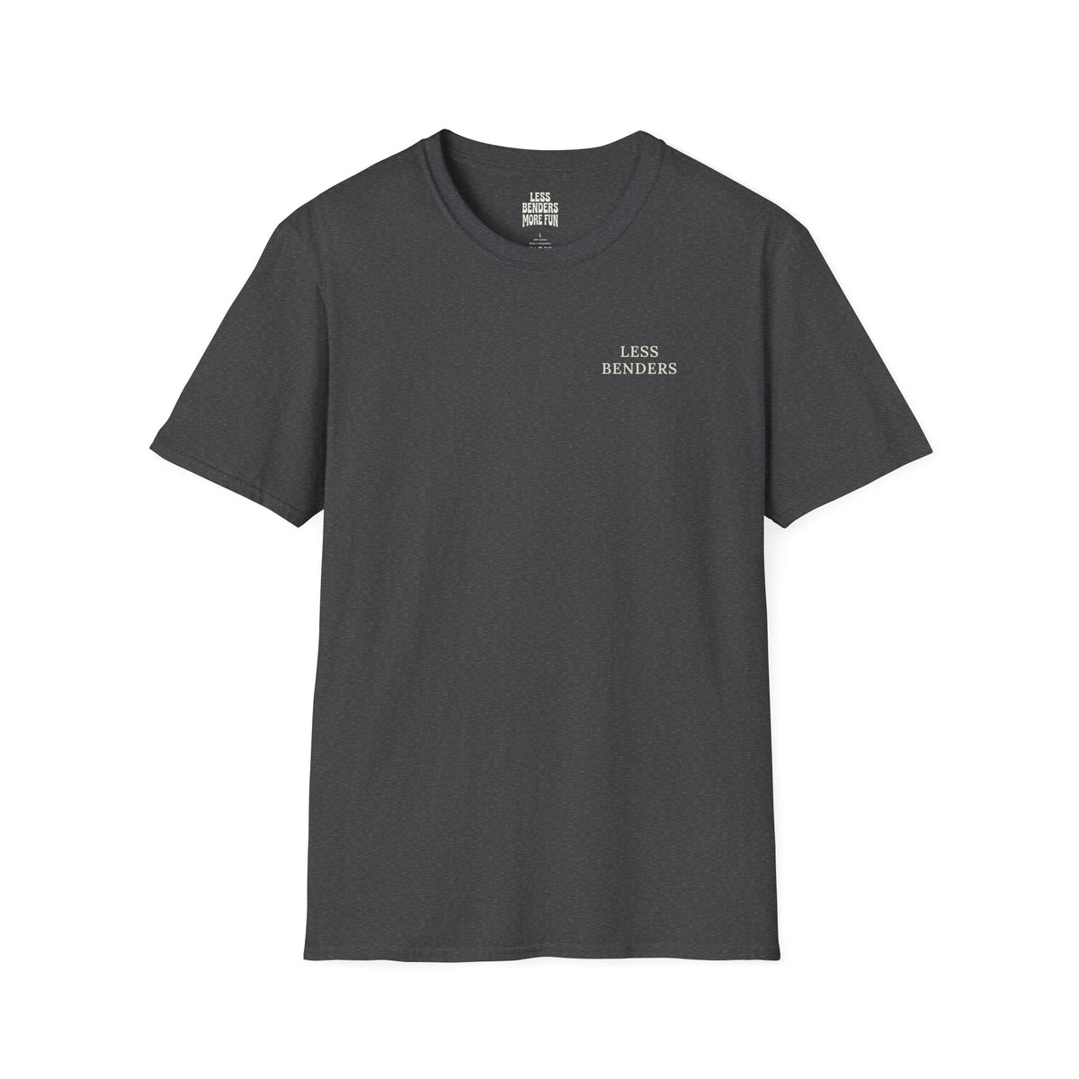 LESS BENDERS MORE FUN Front/Back Print Retro Colorful Graphic T-Shirt - Made For the Terminally Conscious