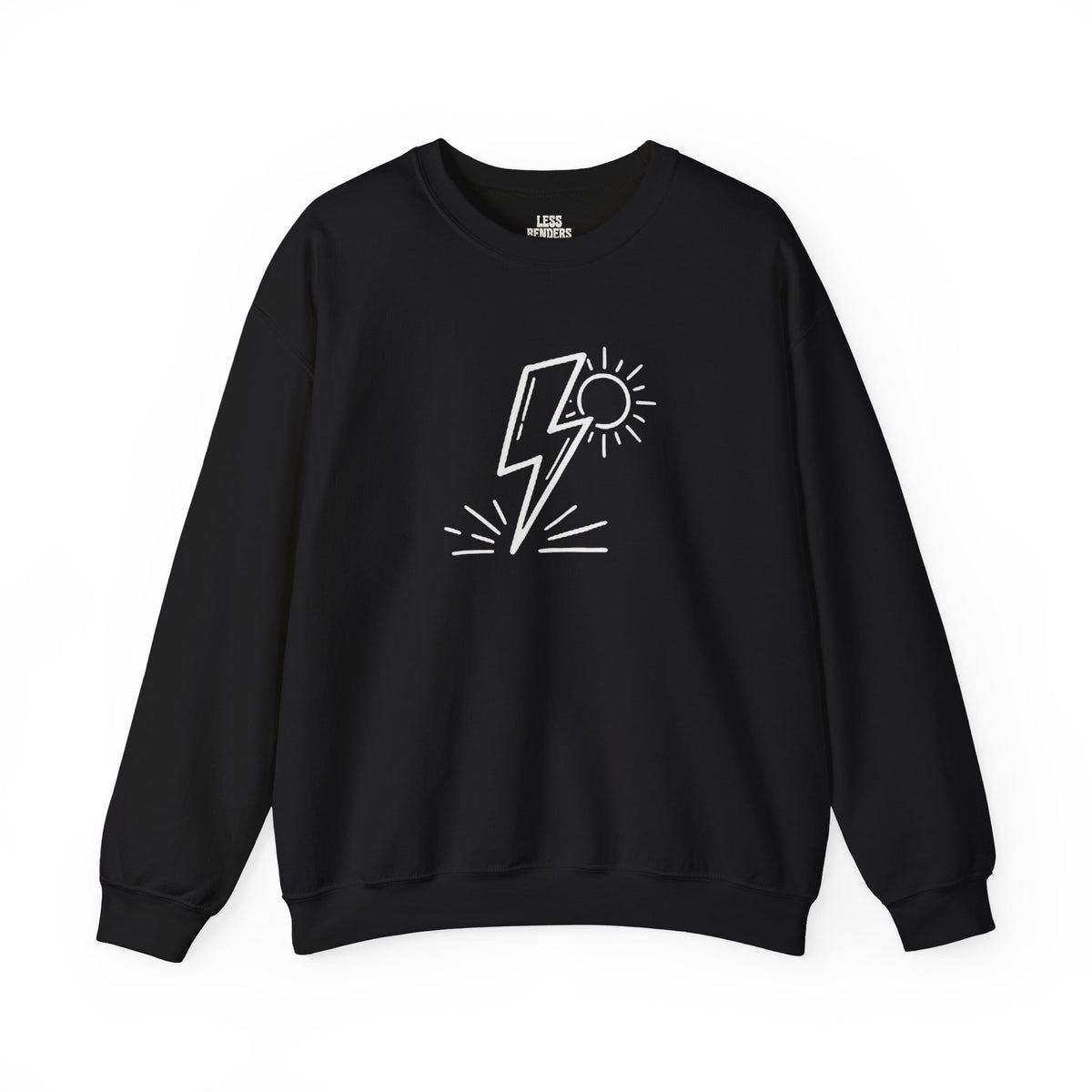 LESS BENDERS MORE FUN FRONT/Back Print Crewneck Sweatshirt - Made For the Terminally Conscious