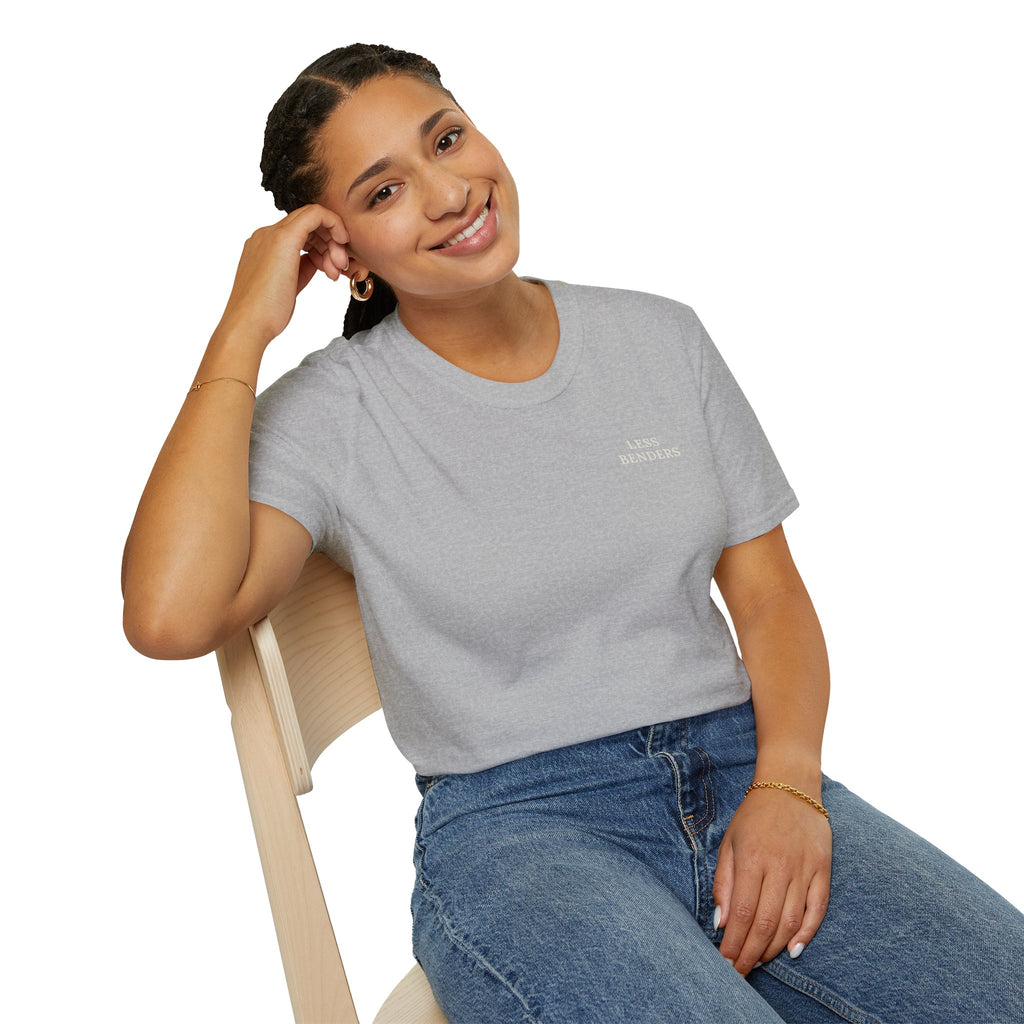 LESS BENDERS MORE FUN FRONT/BACK PRINT Graphic T-Shirt - Made For the Terminally Conscious