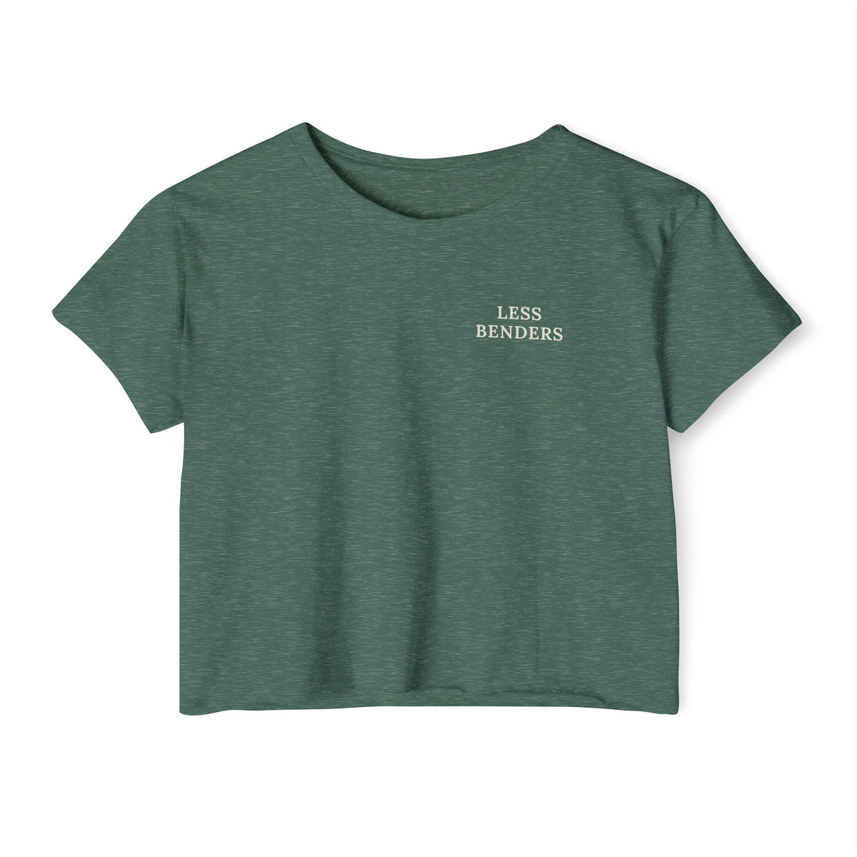 LESS BENDERS MORE FUN Front Print | Women's Festival Crop Top - Made For the Terminally Conscious