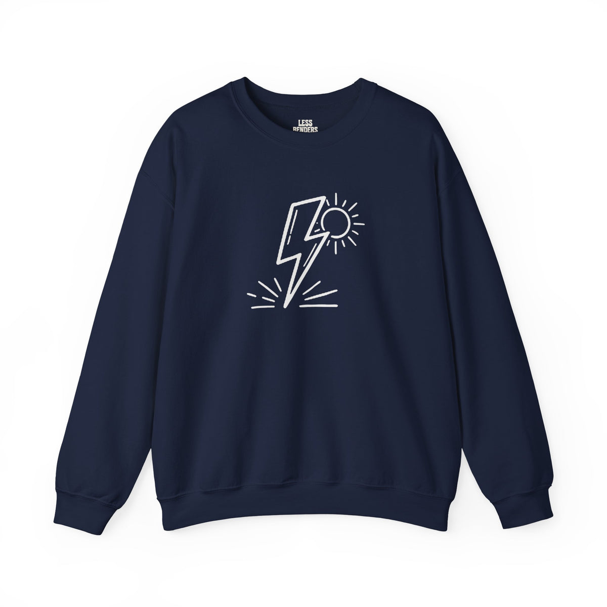 LESS BENDERS MORE FUN FRONT/Back Print Crewneck Sweatshirt - Made For the Terminally Conscious