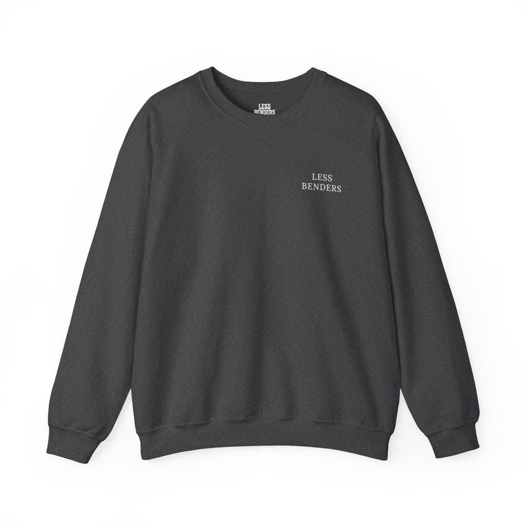 LESS BENDERS MORE FUN FRONT/BACK PRINT Hourglass Sweatshirt - Made For the Terminally Conscious