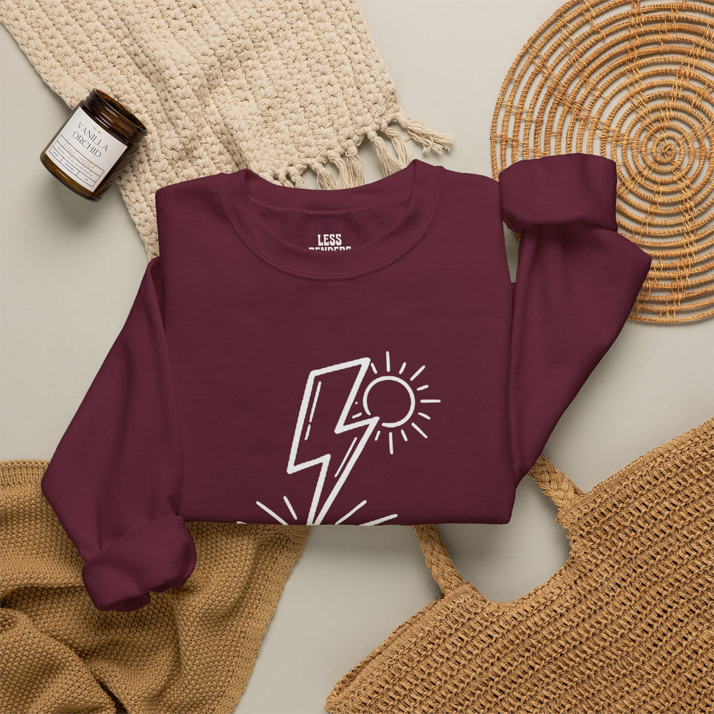 LESS BENDERS MORE FUN FRONT/Back Print Crewneck Sweatshirt - Made For the Terminally Conscious