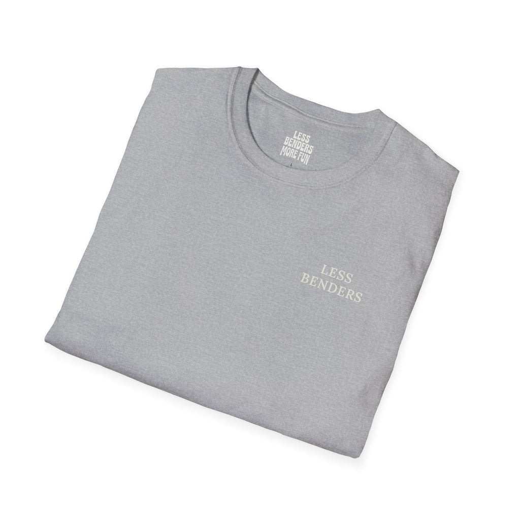 LESS BENDERS MORE FUN Front/Back Print Retro Smiley T-Shirt | Made For the Terminally Conscious