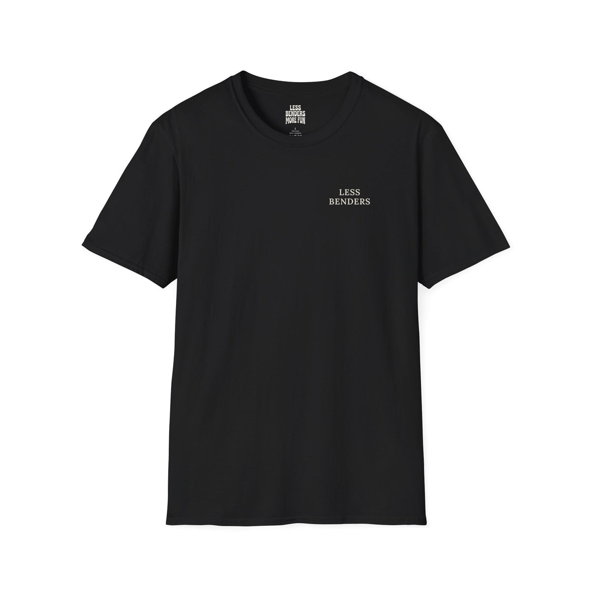 LESS BENDERS MORE FUN Front/Back Print Retro Colorful Graphic T-Shirt - Made For the Terminally Conscious