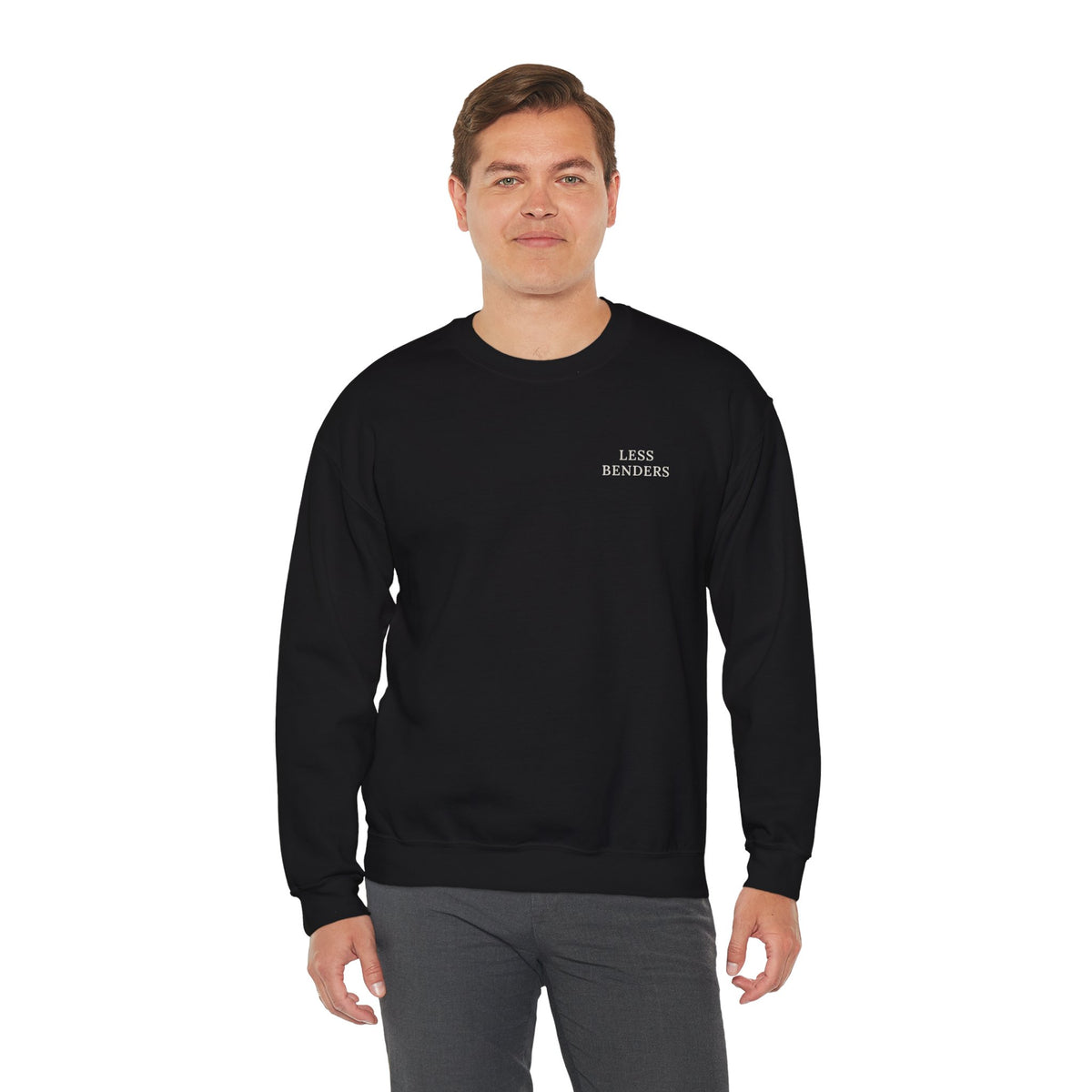 LESS BENDERS MORE FUN FRONT/BACK PRINT Hourglass Sweatshirt - Made For the Terminally Conscious