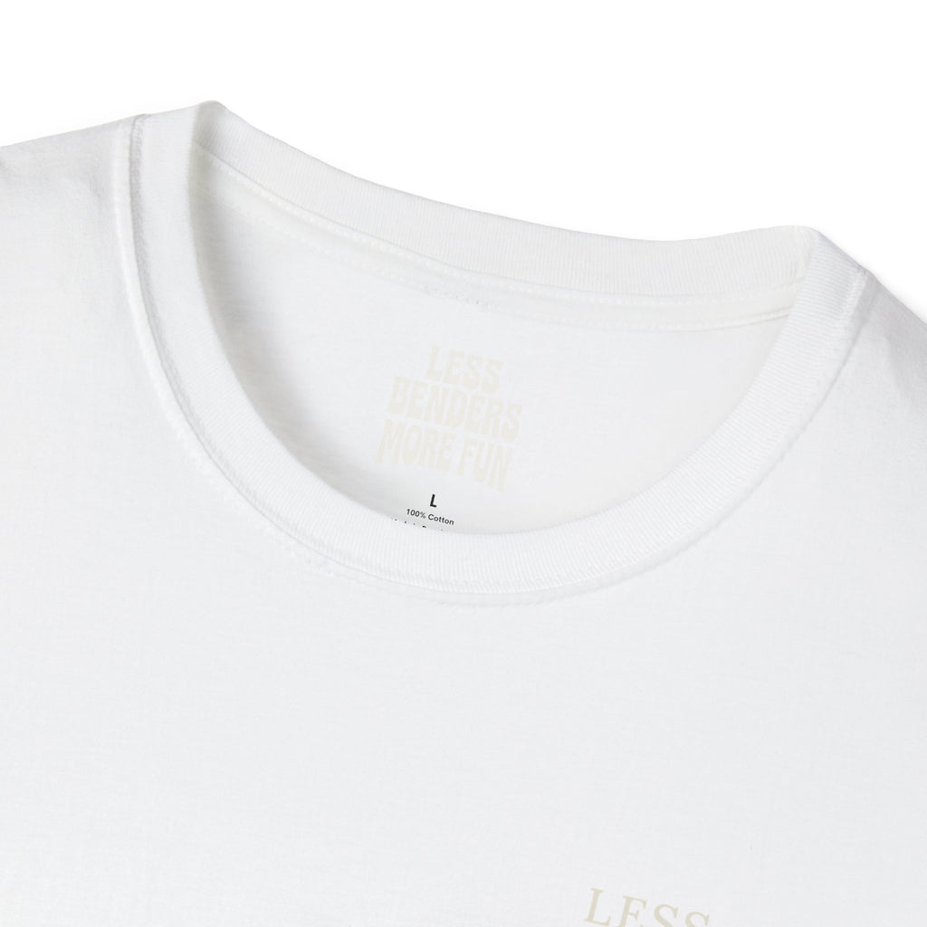 LESS BENDERS MORE FUN Front/Back Print Retro Smiley T-Shirt | Made For the Terminally Conscious