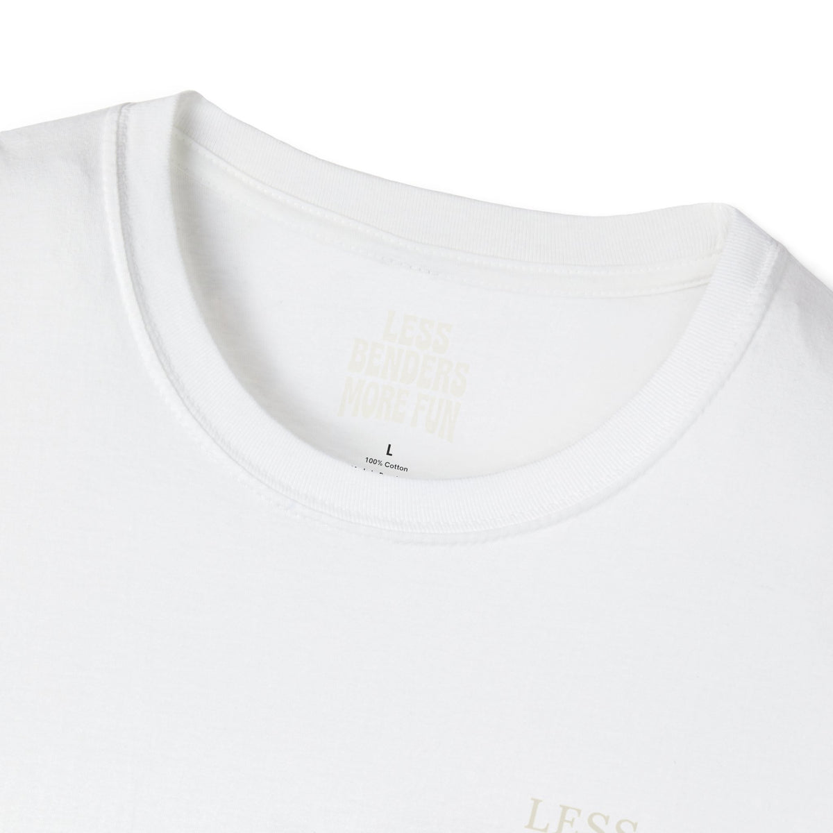 LESS BENDERS MORE FUN Front/Back Print Retro Smiley T-Shirt | Made For the Terminally Conscious