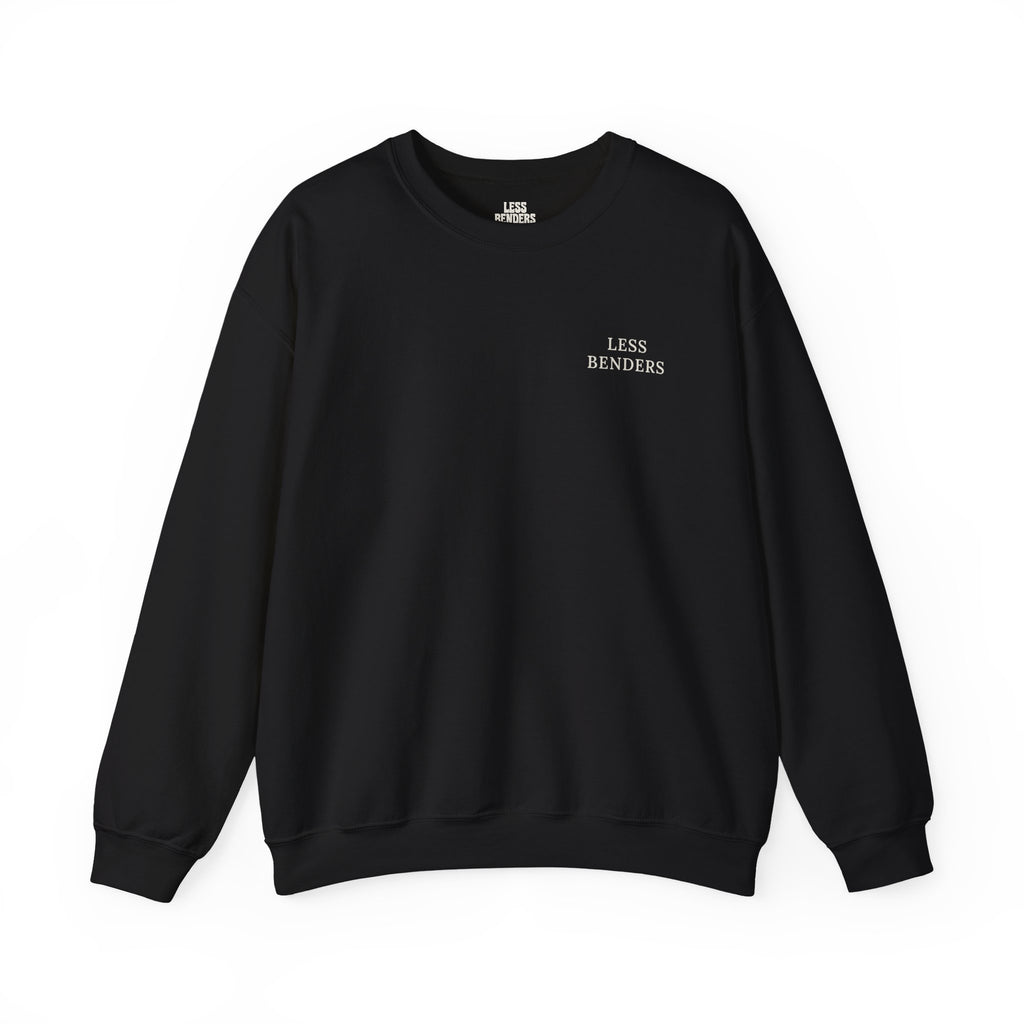 LESS BENDERS MORE FUN FRONT/BACK PRINT Hourglass Sweatshirt - Made For the Terminally Conscious