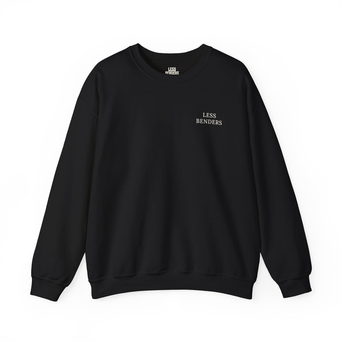 LESS BENDERS MORE FUN FRONT/BACK PRINT Hourglass Sweatshirt - Made For the Terminally Conscious