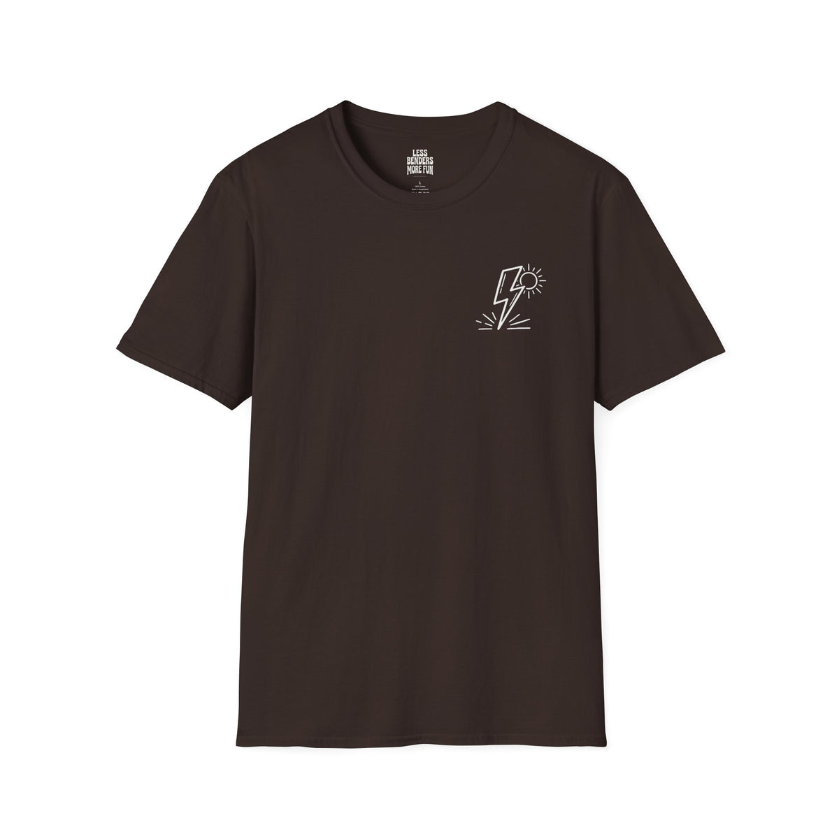 LESS BENDERS MORE FUN - Front Print Graphic T-Shirt - Made For the Terminally Conscious