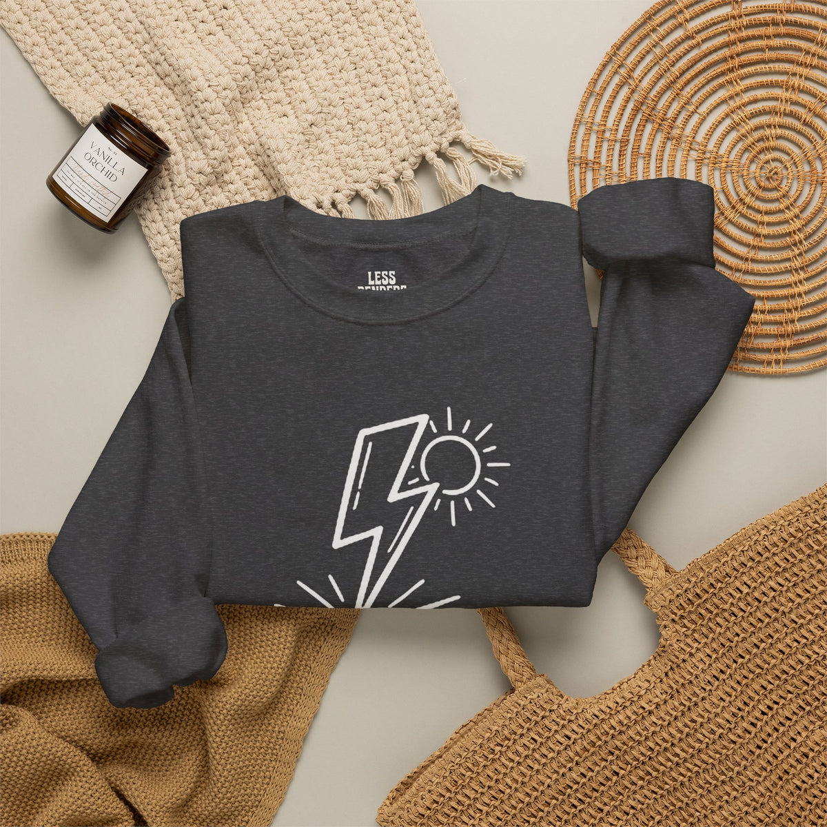LESS BENDERS MORE FUN FRONT/Back Print Crewneck Sweatshirt - Made For the Terminally Conscious