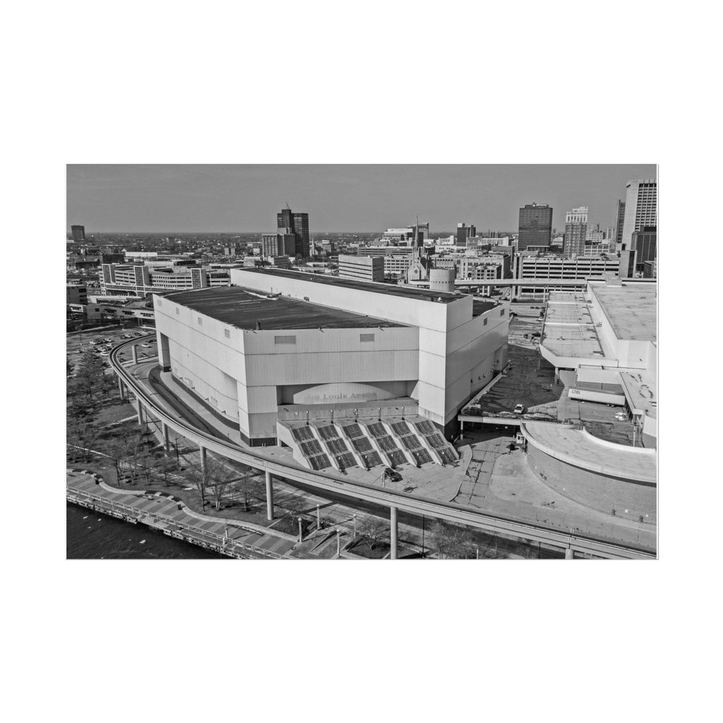 Joe Louis Arena | Before The Wrecking Ball (2019) | Detroit Architectural Poster — Black & White Print