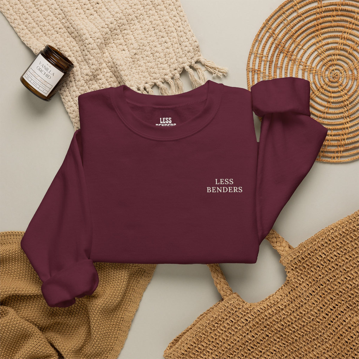 LESS BENDERS MORE FUN Crewneck Sweatshirt - Made For the Terminally Conscious | Front Only