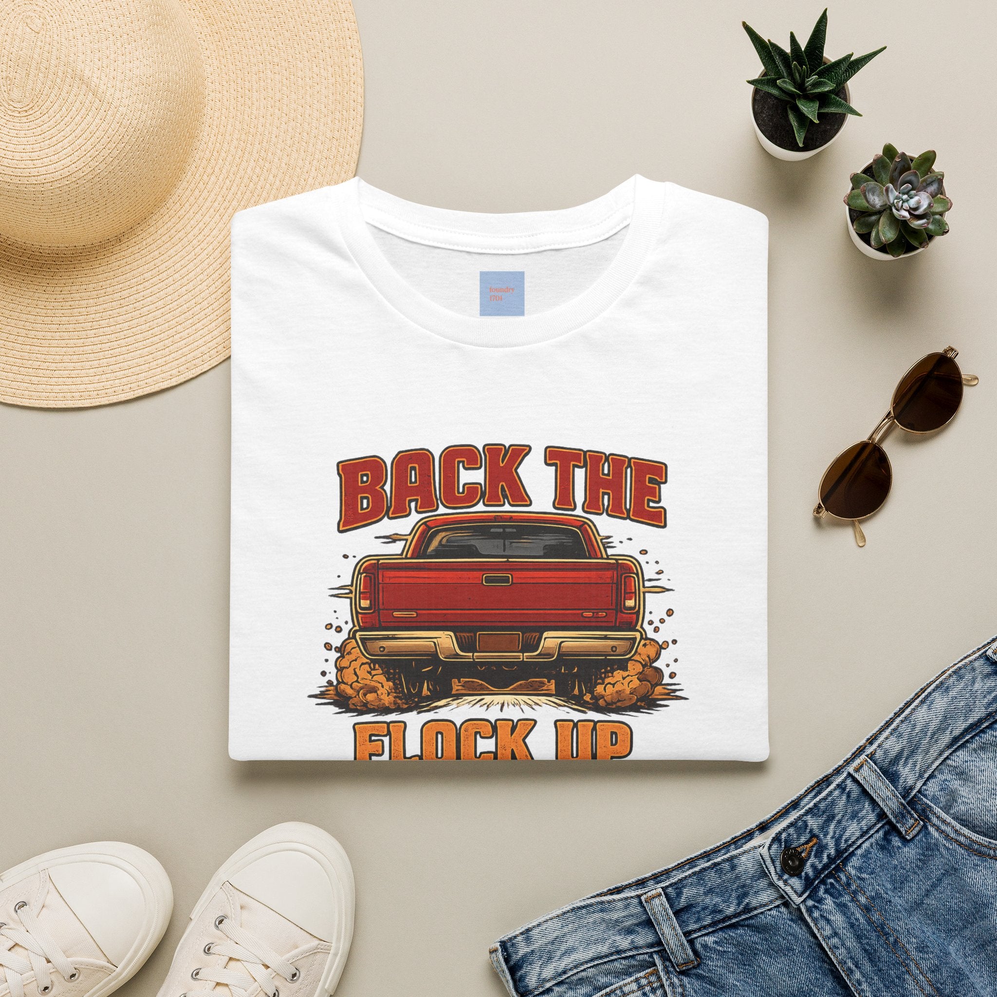 Back the Flock Up Truck T-Shirt — Anti-Surveillance Protest T-Shirt