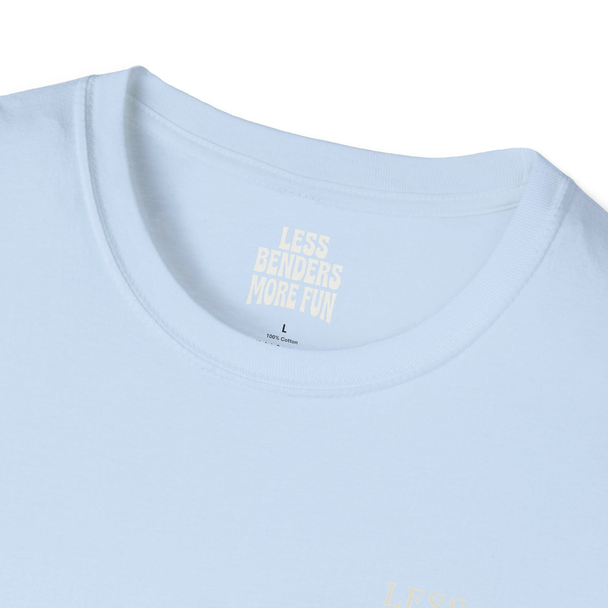 LESS BENDERS MORE FUN Front/Back Print Retro Smiley T-Shirt | Made For the Terminally Conscious
