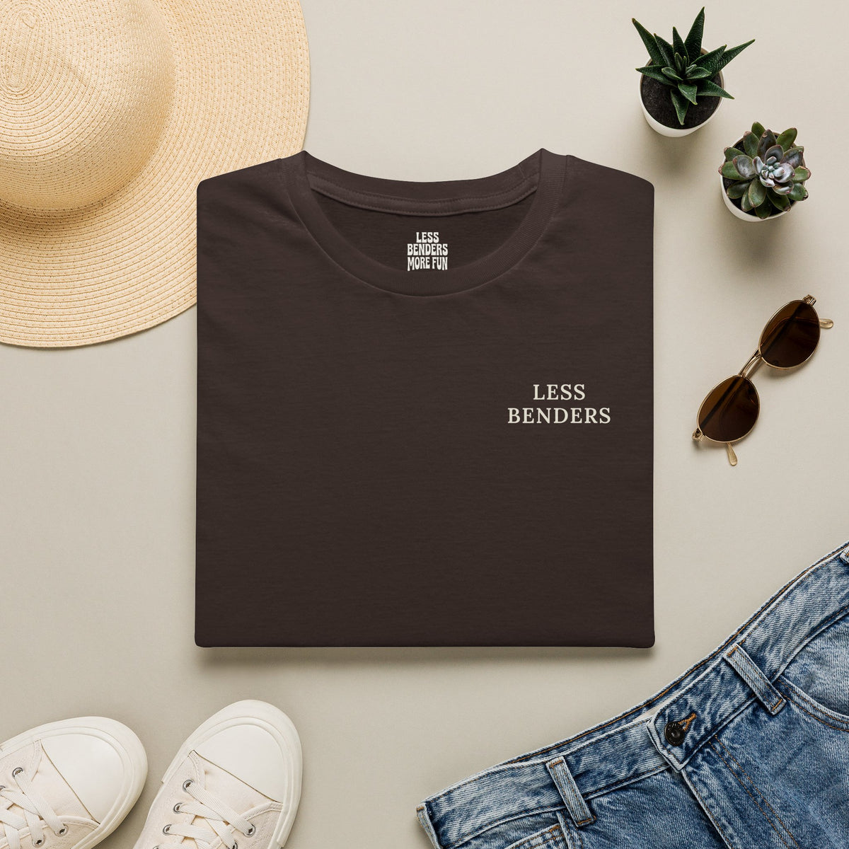 LESS BENDERS MORE FUN FRONT/BACK PRINT Graphic T-Shirt - Made For the Terminally Conscious