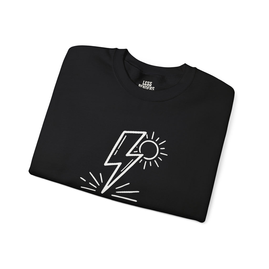LESS BENDERS MORE FUN FRONT/Back Print Crewneck Sweatshirt - Made For the Terminally Conscious