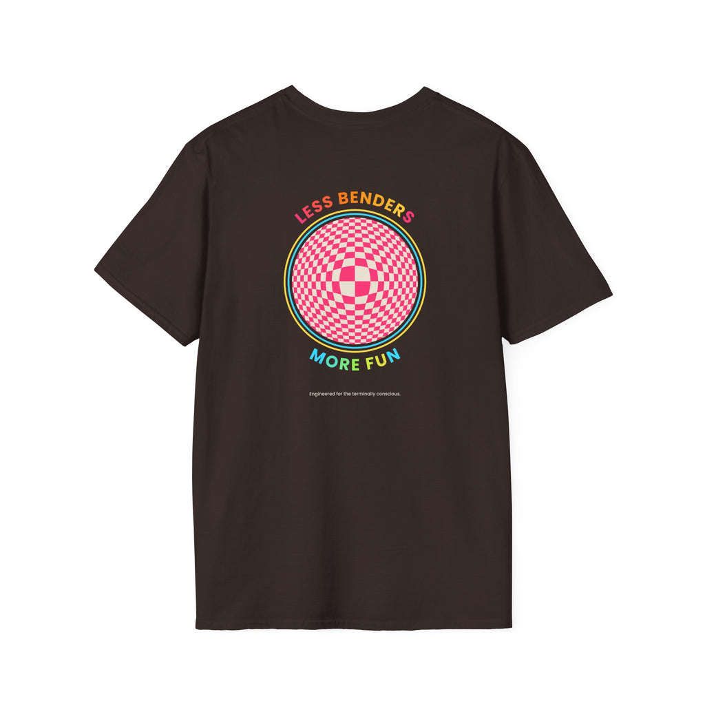 LESS BENDERS MORE FUN Front/Back Print Retro T-Shirt | Made For the Terminally Conscious