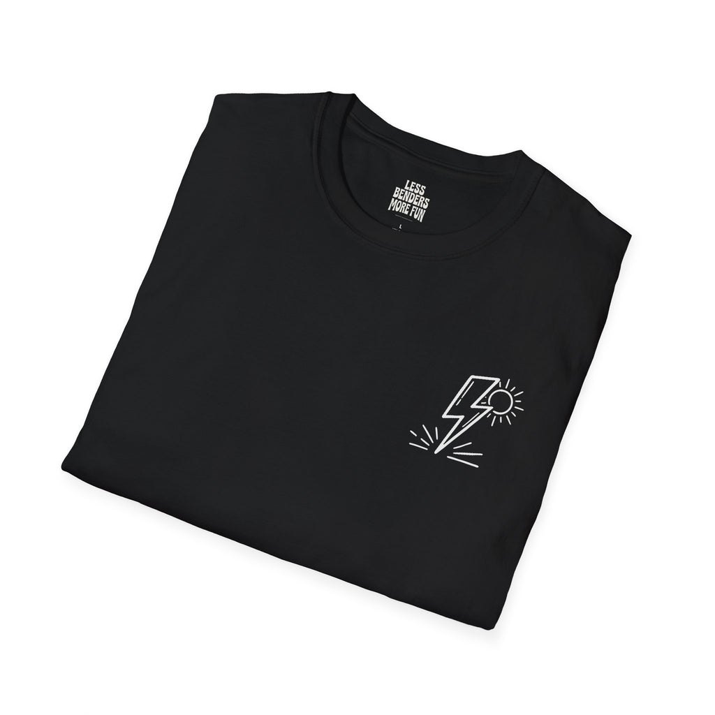 LESS BENDERS MORE FUN - Front Print Graphic T-Shirt - Made For the Terminally Conscious