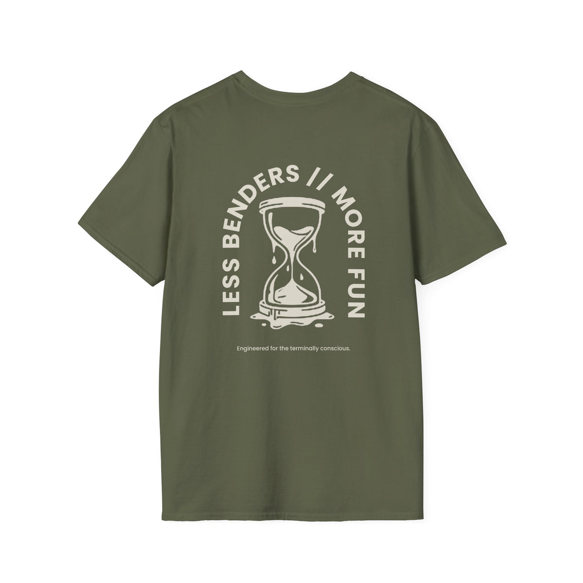 LESS BENDERS MORE FUN FRONT/BACK PRINT Graphic T-Shirt - Made For the Terminally Conscious