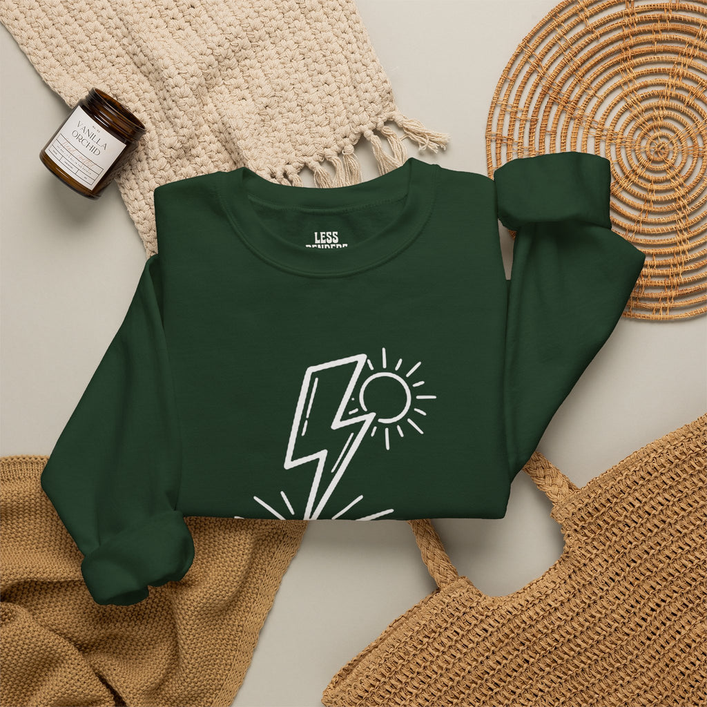 LESS BENDERS MORE FUN FRONT/Back Print Crewneck Sweatshirt - Made For the Terminally Conscious